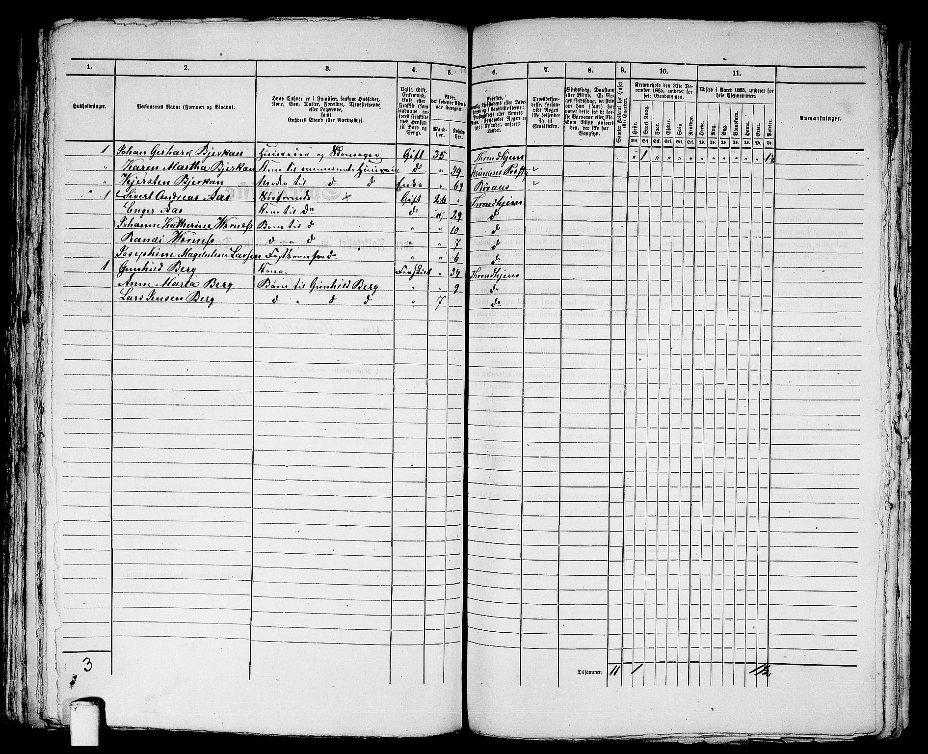 RA, 1865 census for Trondheim, 1865, p. 2926