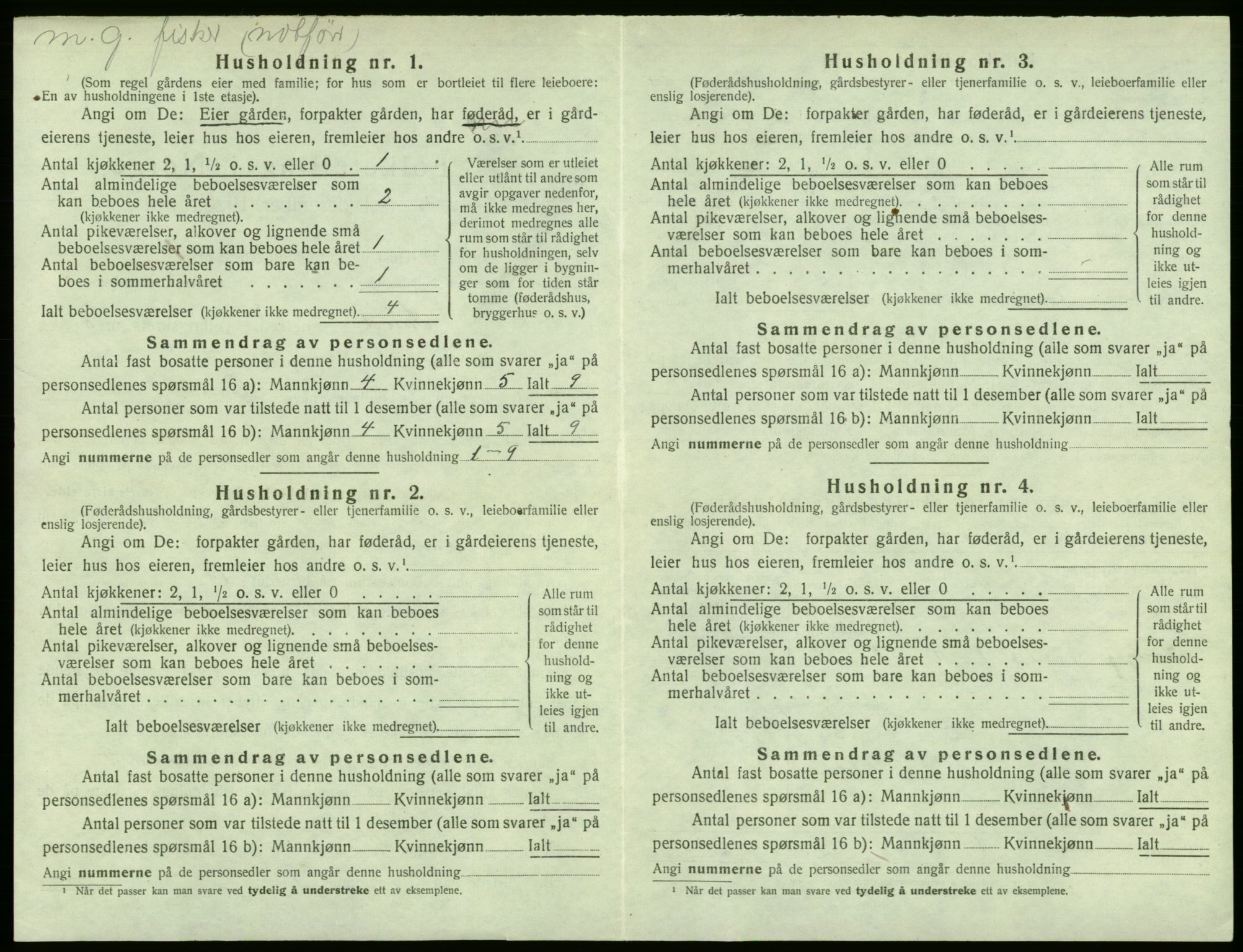 SAB, 1920 census for Sund, 1920, p. 678