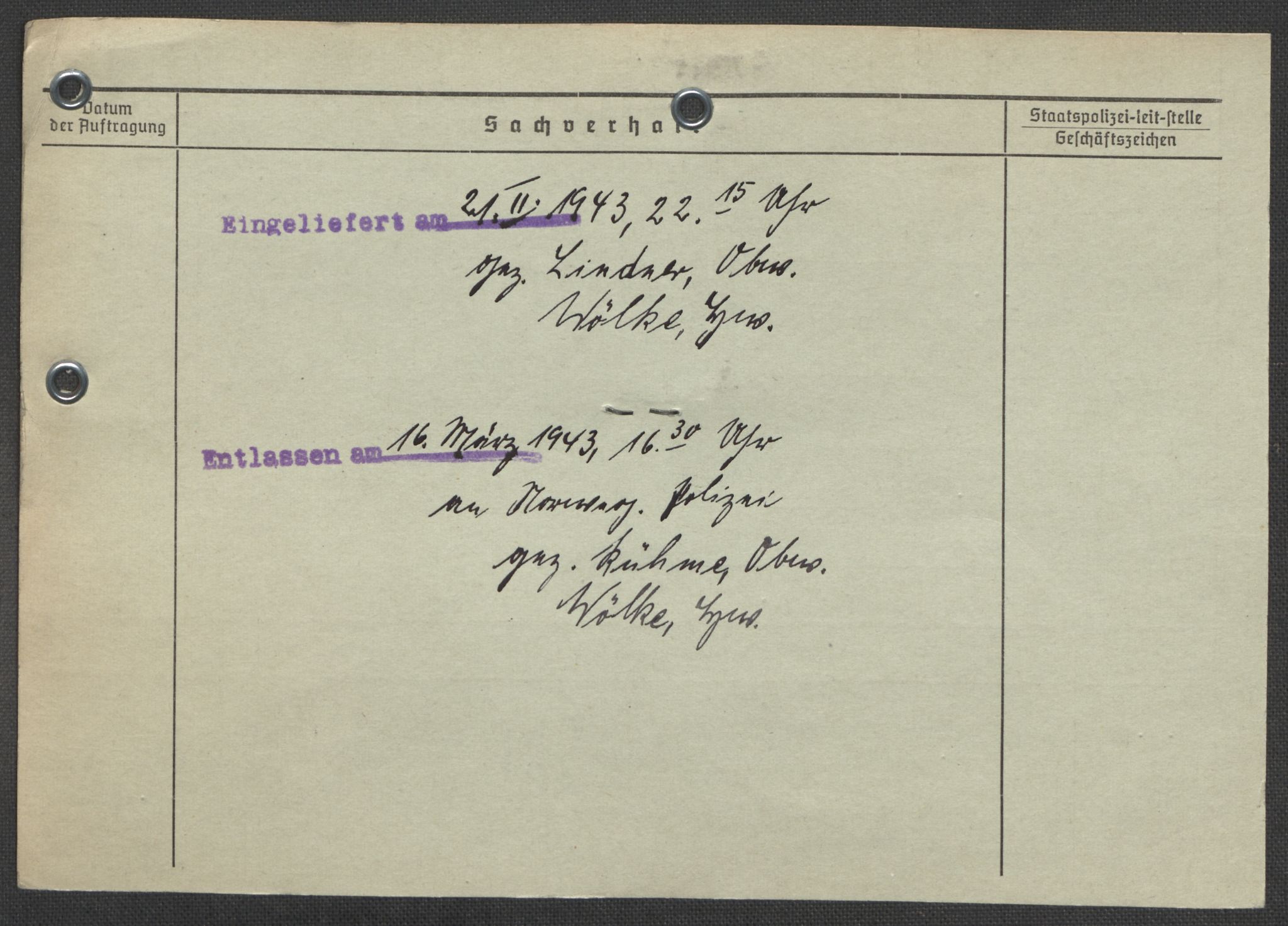 Befehlshaber der Sicherheitspolizei und des SD, AV/RA-RAFA-5969/E/Ea/Eaa/L0003: Register over norske fanger i Møllergata 19: Eng-Hag, 1940-1945, p. 17