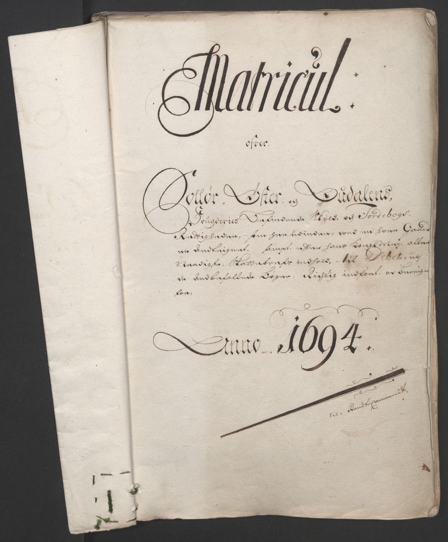 Rentekammeret inntil 1814, Reviderte regnskaper, Fogderegnskap, RA/EA-4092/R13/L0832: Fogderegnskap Solør, Odal og Østerdal, 1694, p. 22