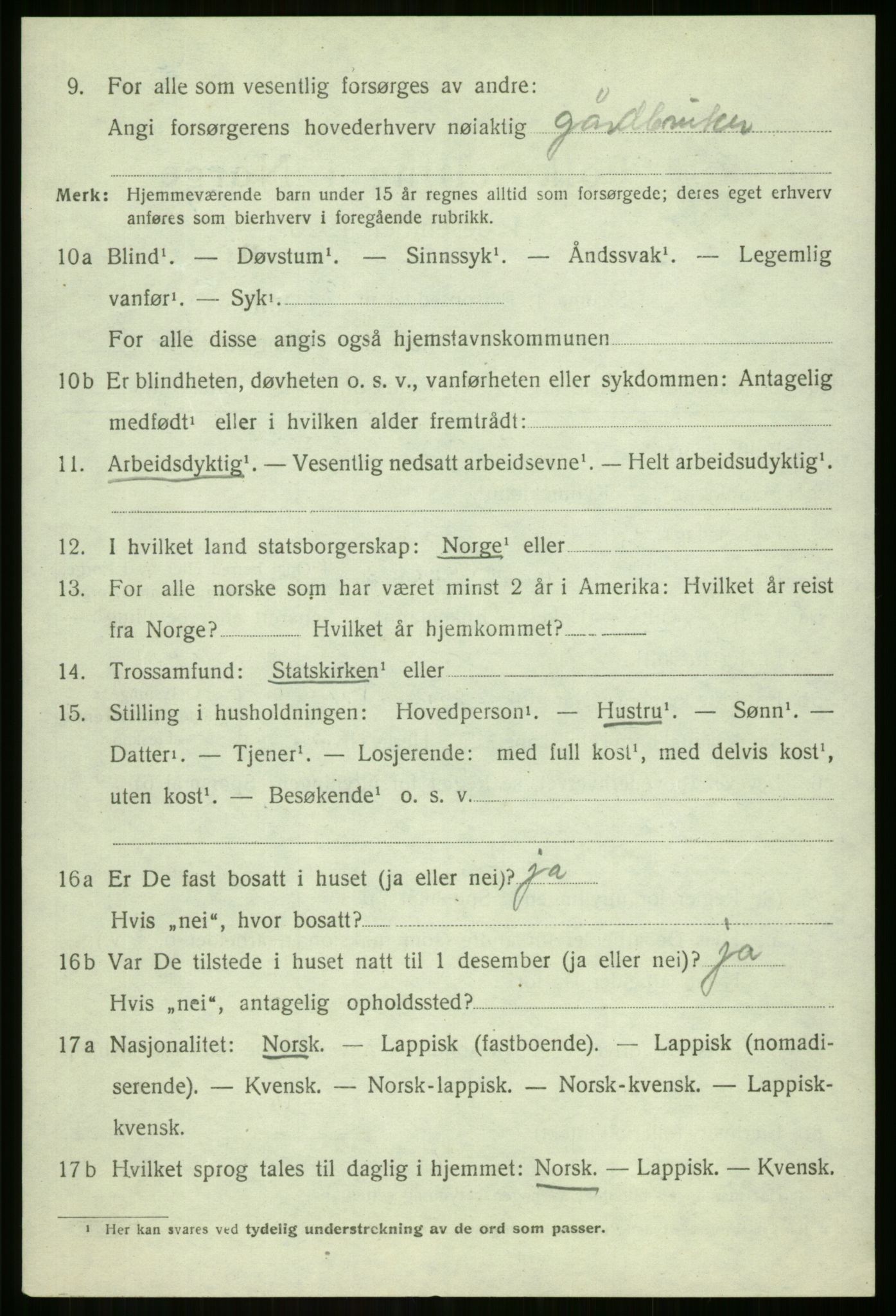 SATØ, 1920 census for Sørreisa, 1920, p. 3025