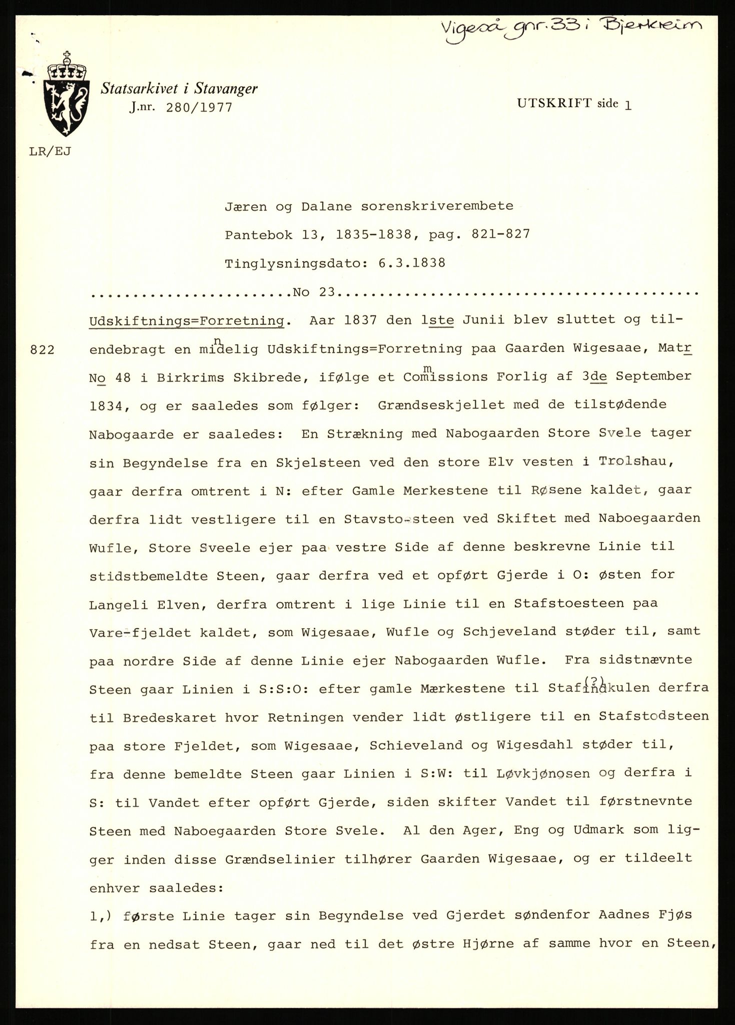 Statsarkivet i Stavanger, AV/SAST-A-101971/03/Y/Yj/L0094: Avskrifter sortert etter gårdsnavn: Vetrhus - Vik i Nerstrand, 1750-1930, p. 466