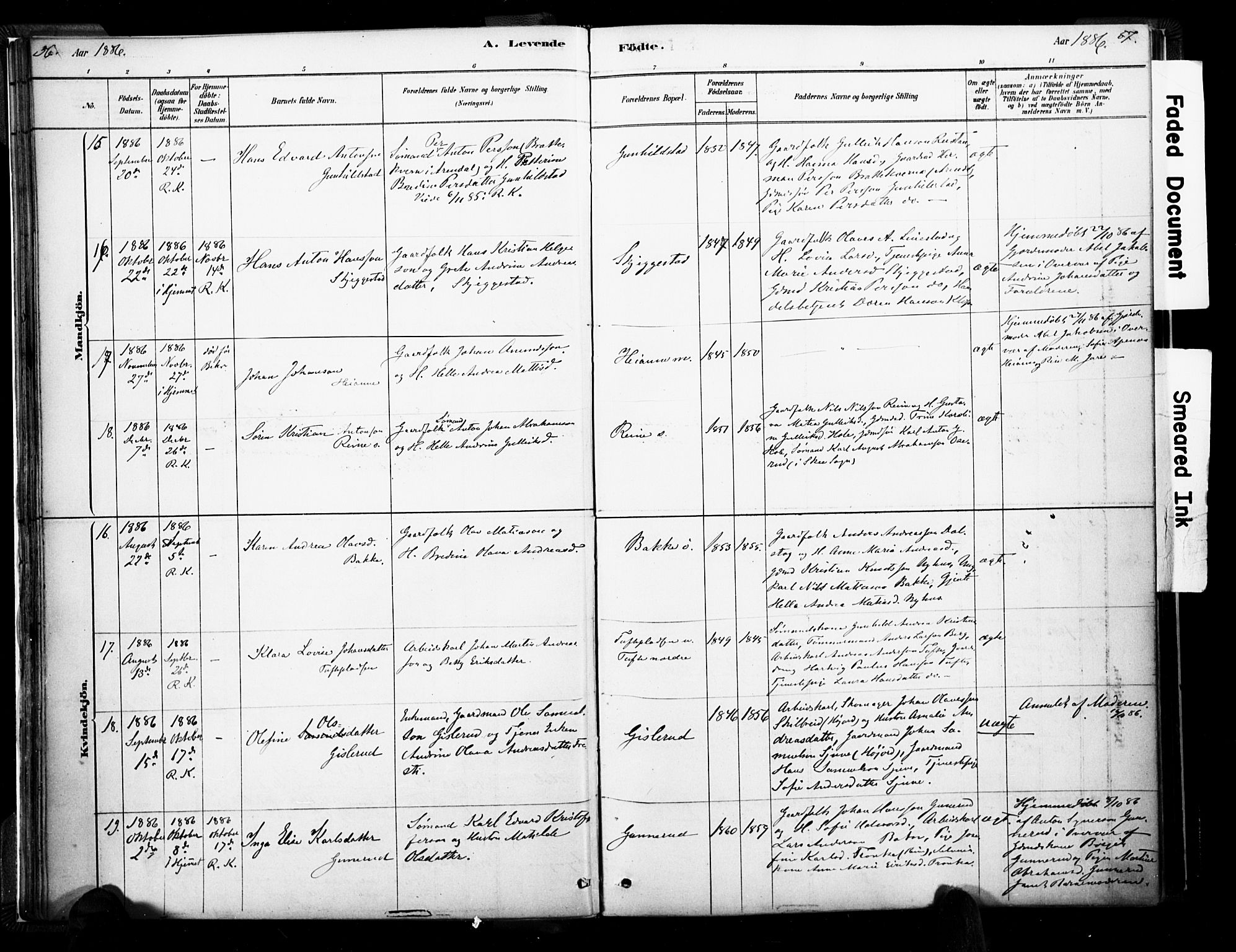 Ramnes kirkebøker, AV/SAKO-A-314/F/Fa/L0007: Parish register (official) no. I 7, 1878-1895, p. 56-57