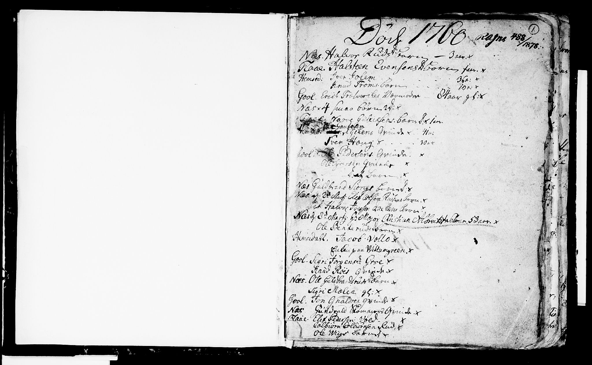 Nes kirkebøker, SAKO/A-236/F/Fa/L0003: Parish register (official) no. 3, 1760-1764, p. 1