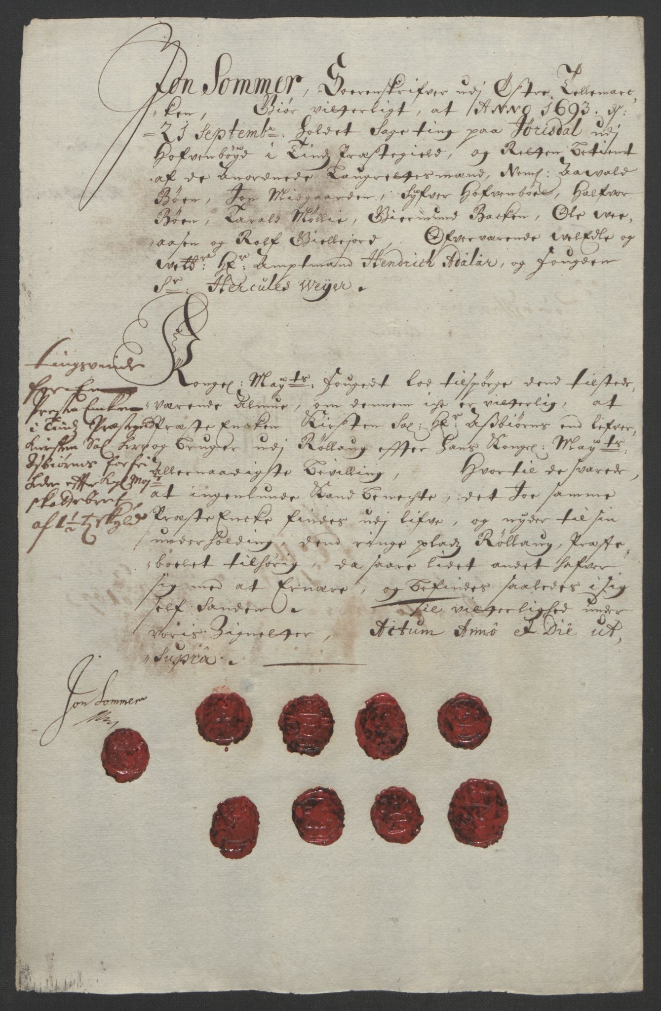 Rentekammeret inntil 1814, Reviderte regnskaper, Fogderegnskap, AV/RA-EA-4092/R35/L2091: Fogderegnskap Øvre og Nedre Telemark, 1690-1693, p. 327