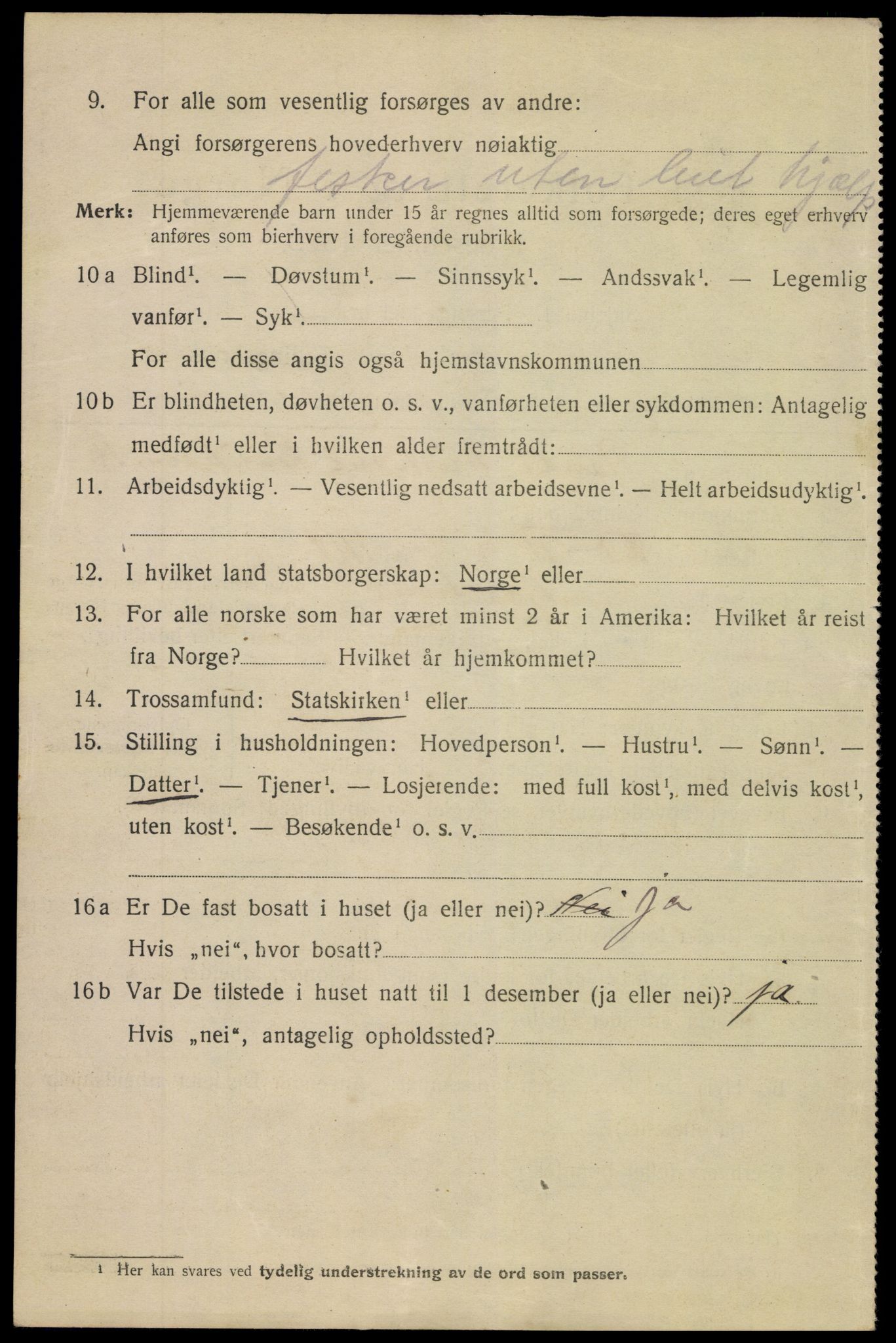 SAK, 1920 census for Risør, 1920, p. 9540