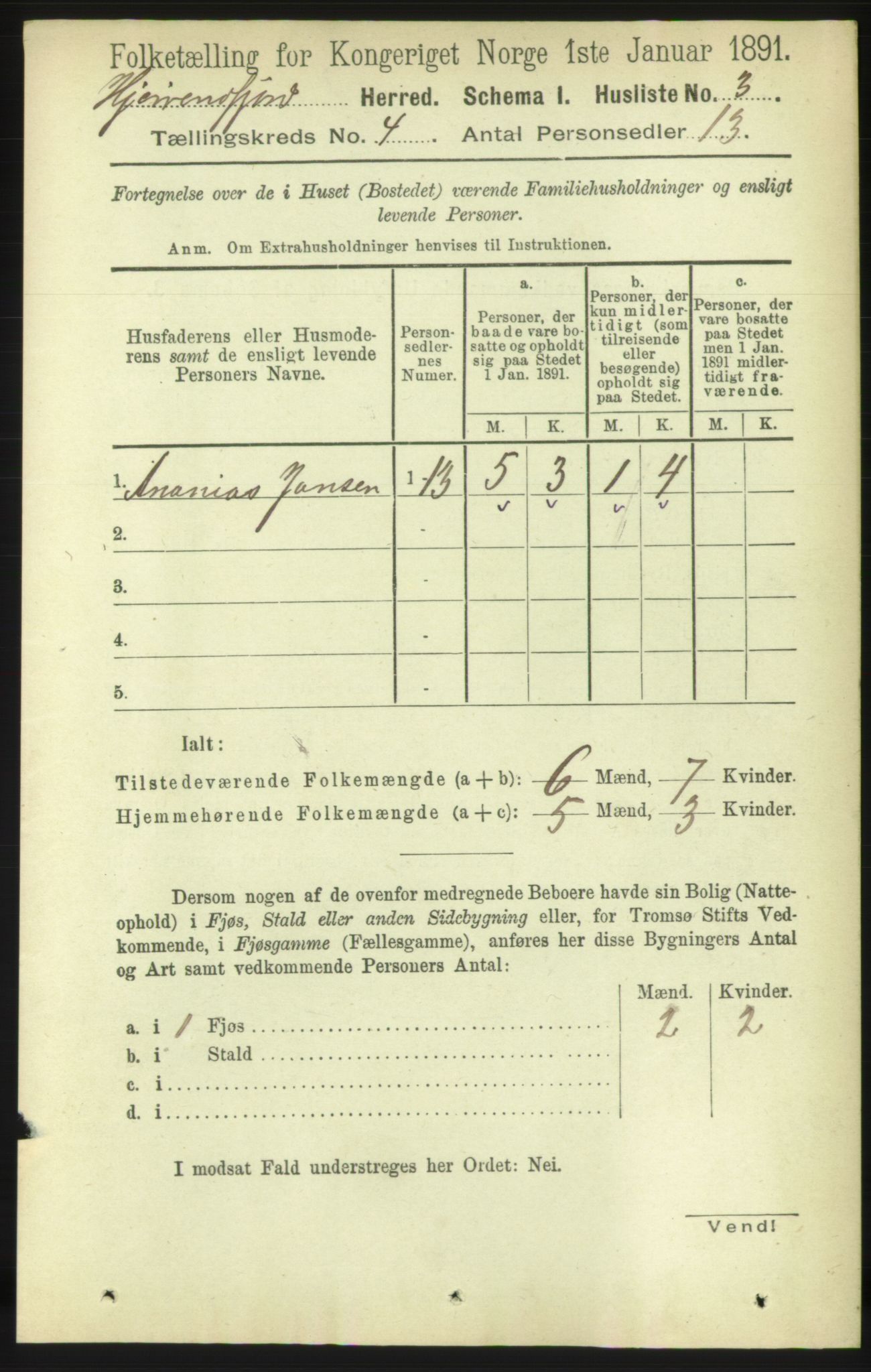 RA, 1891 census for 1522 Hjørundfjord, 1891, p. 642