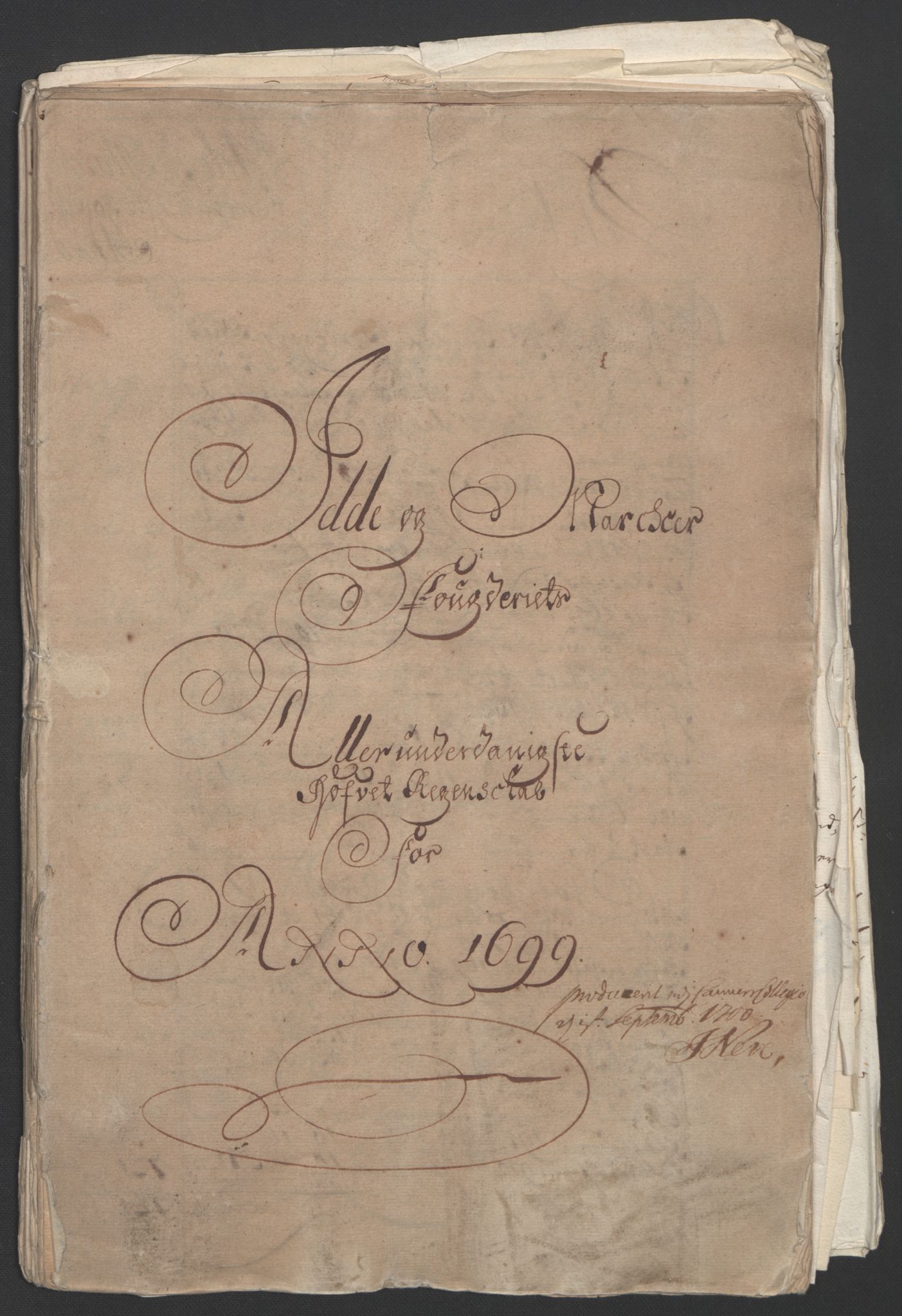 Rentekammeret inntil 1814, Reviderte regnskaper, Fogderegnskap, RA/EA-4092/R01/L0014: Fogderegnskap Idd og Marker, 1699, p. 3