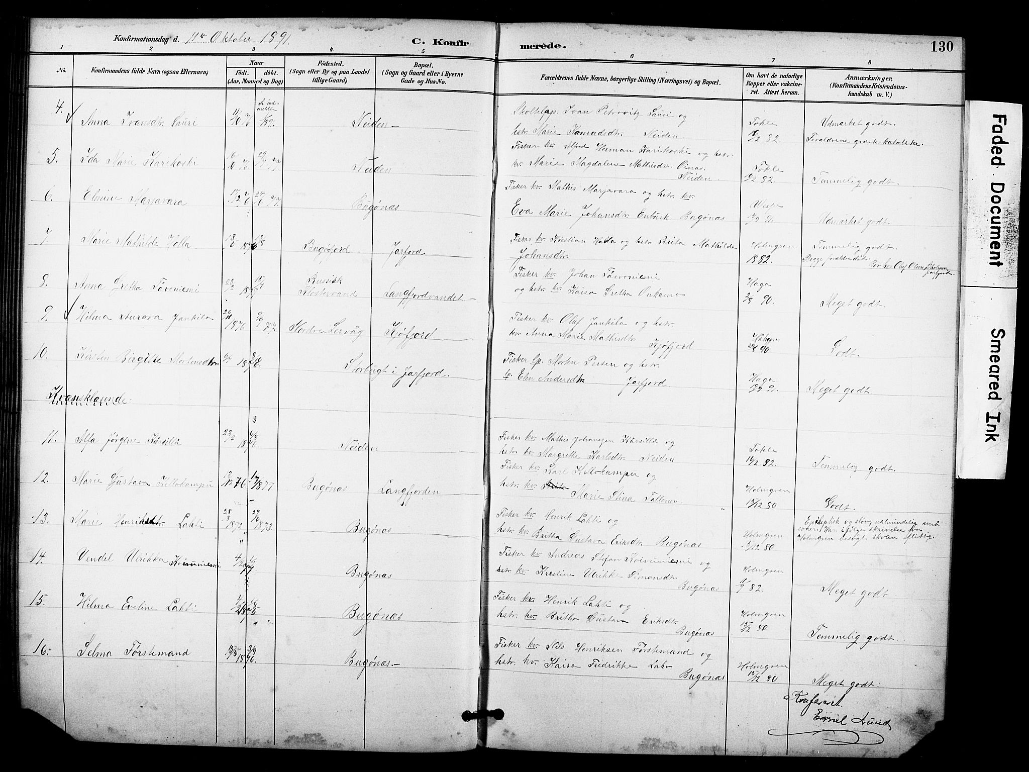 Sør-Varanger sokneprestkontor, SATØ/S-1331/H/Hb/L0004klokker: Parish register (copy) no. 4, 1891-1912, p. 130