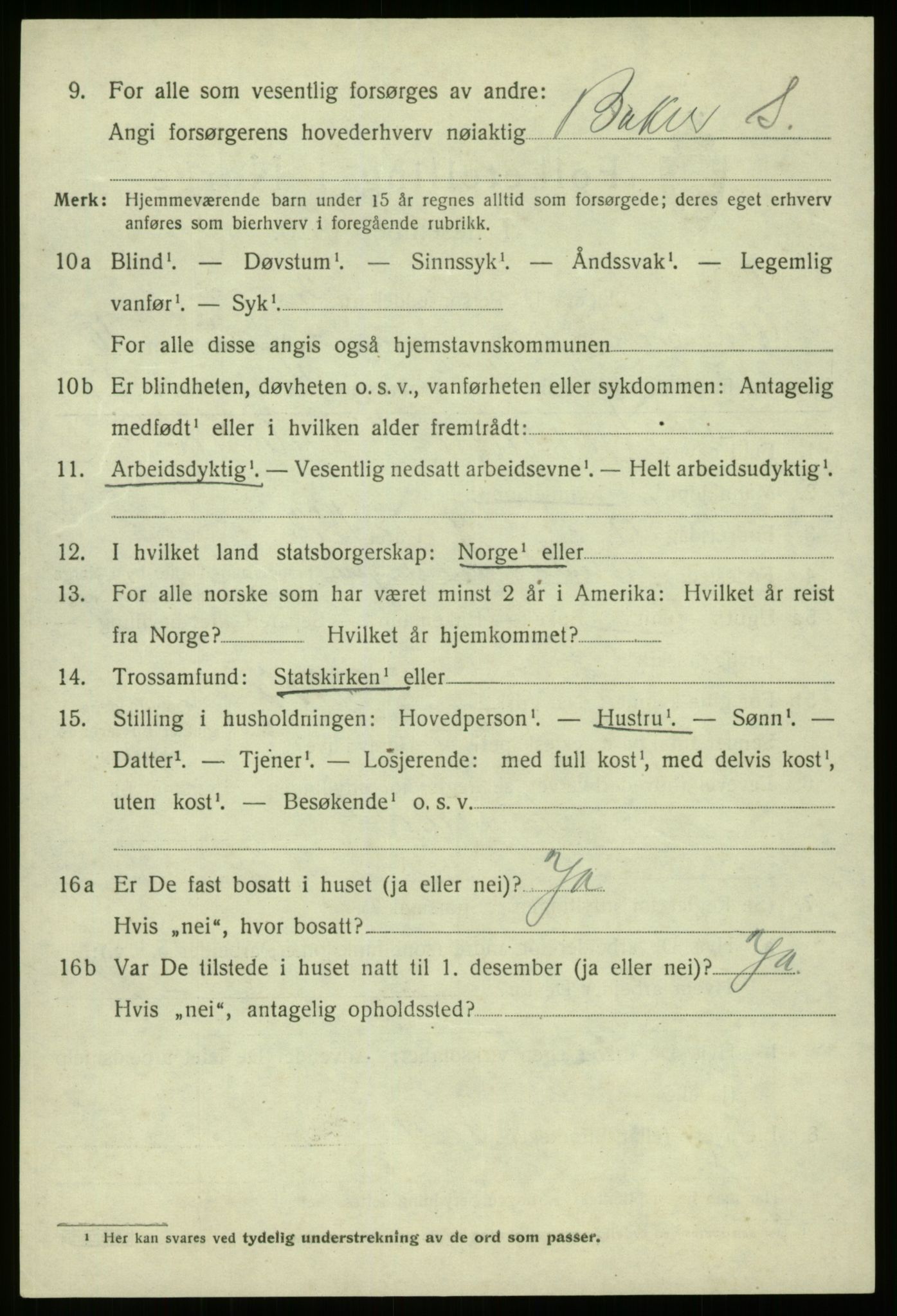 SAB, 1920 census for Eid, 1920, p. 5299