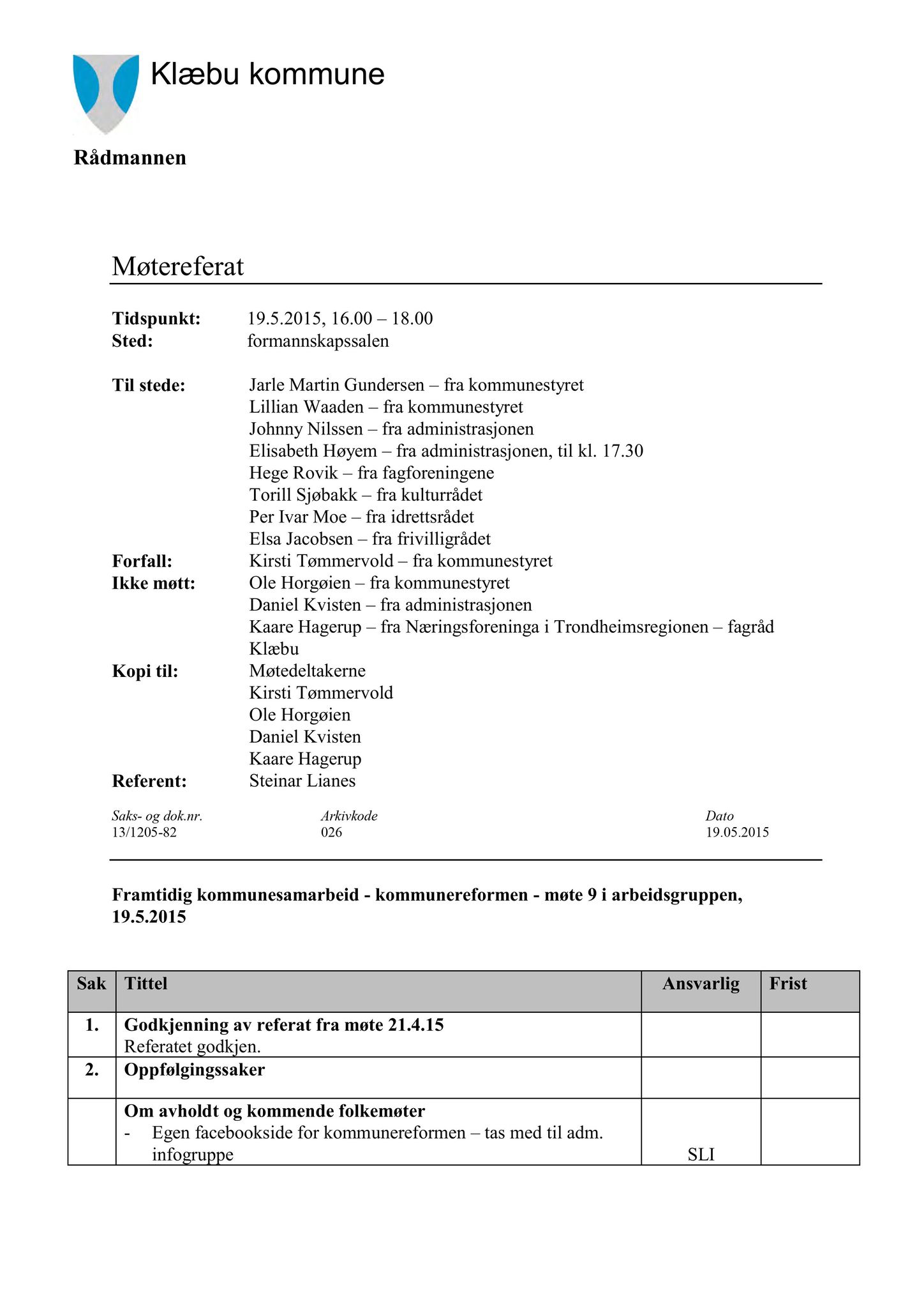 Klæbu Kommune, TRKO/KK/02-FS/L008: Formannsskapet - Møtedokumenter, 2015, p. 1950