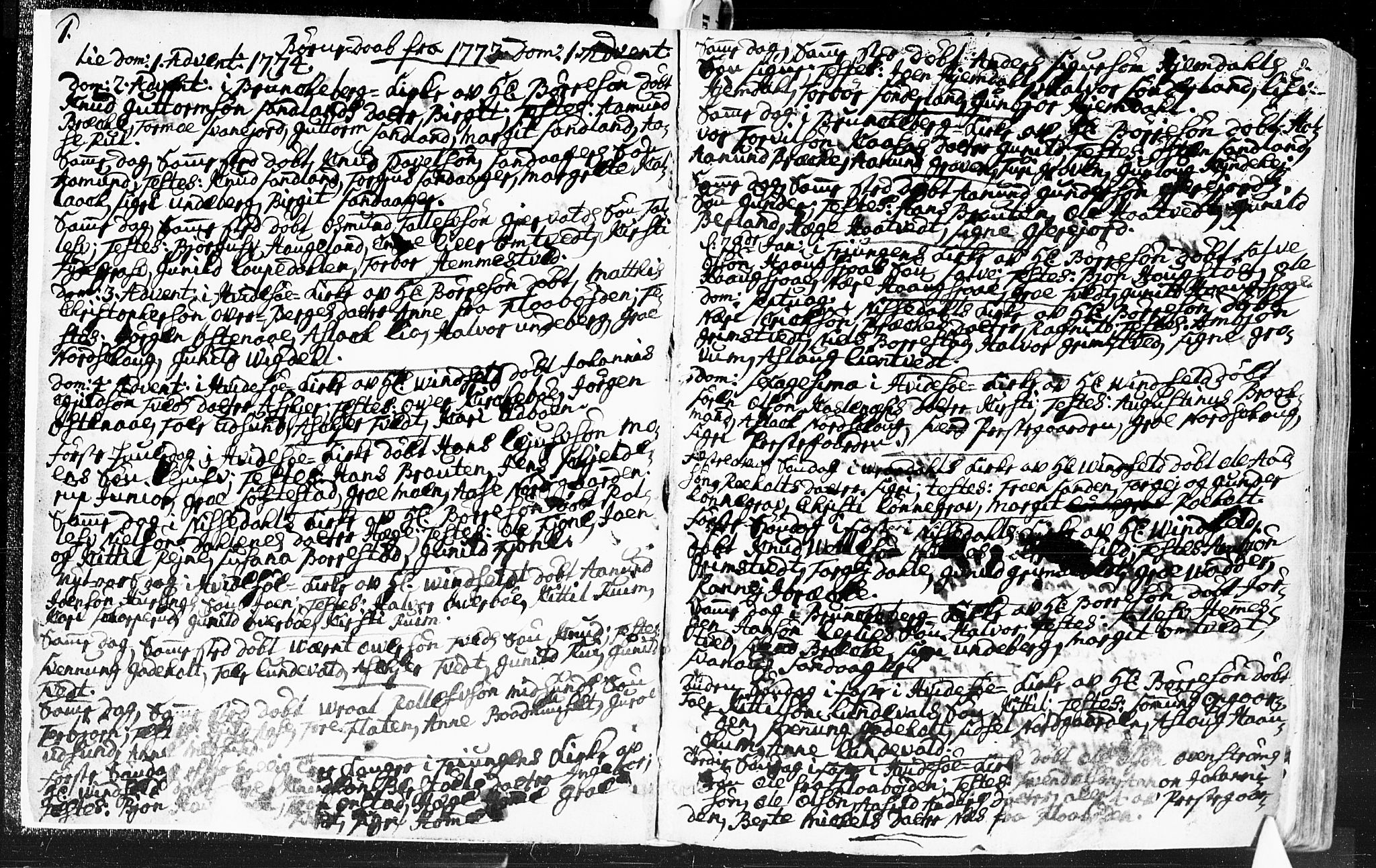 Kviteseid kirkebøker, SAKO/A-276/F/Fa/L0002: Parish register (official) no. I 2, 1773-1786, p. 2