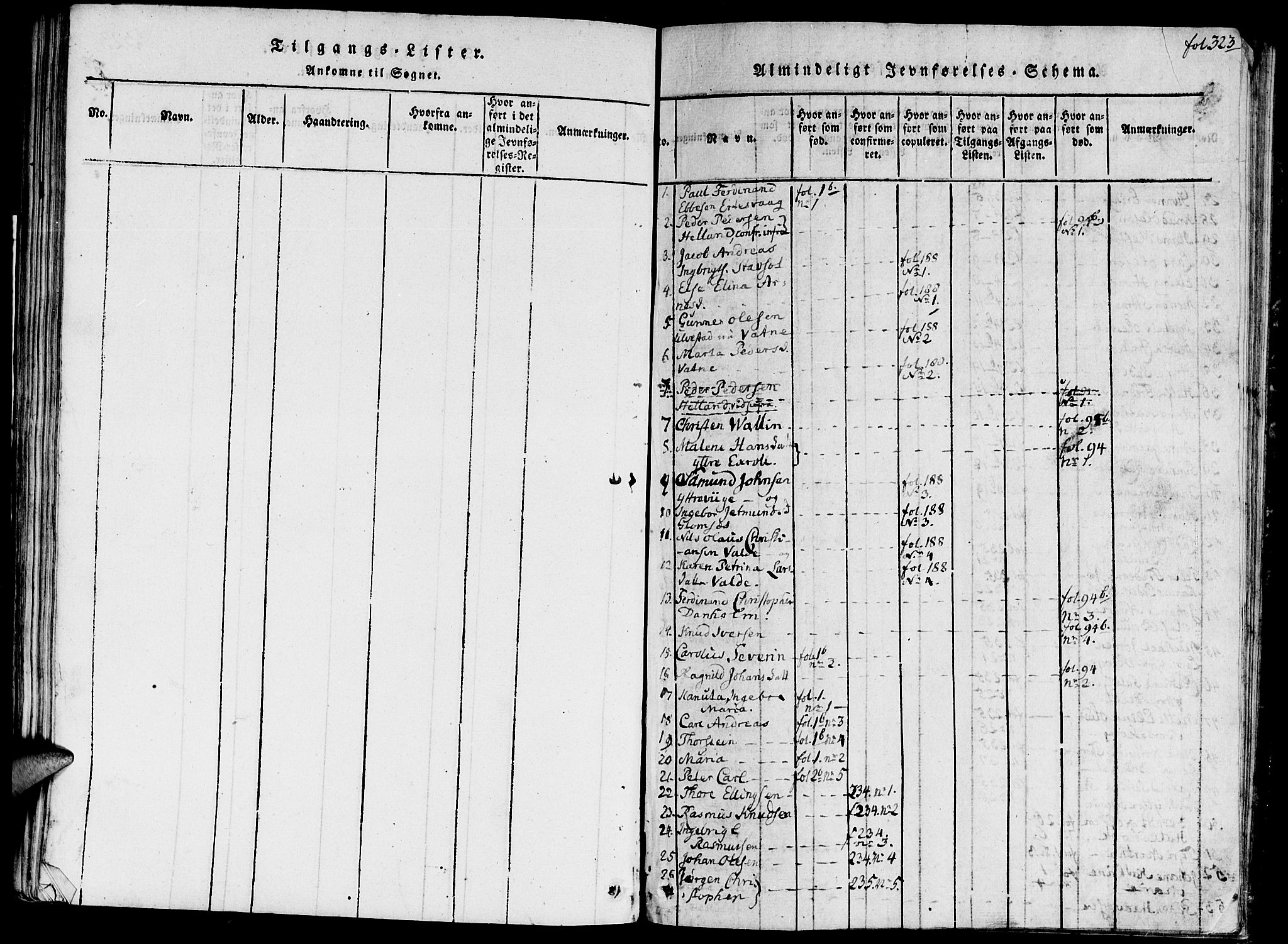 Ministerialprotokoller, klokkerbøker og fødselsregistre - Møre og Romsdal, SAT/A-1454/524/L0351: Parish register (official) no. 524A03, 1816-1838, p. 323