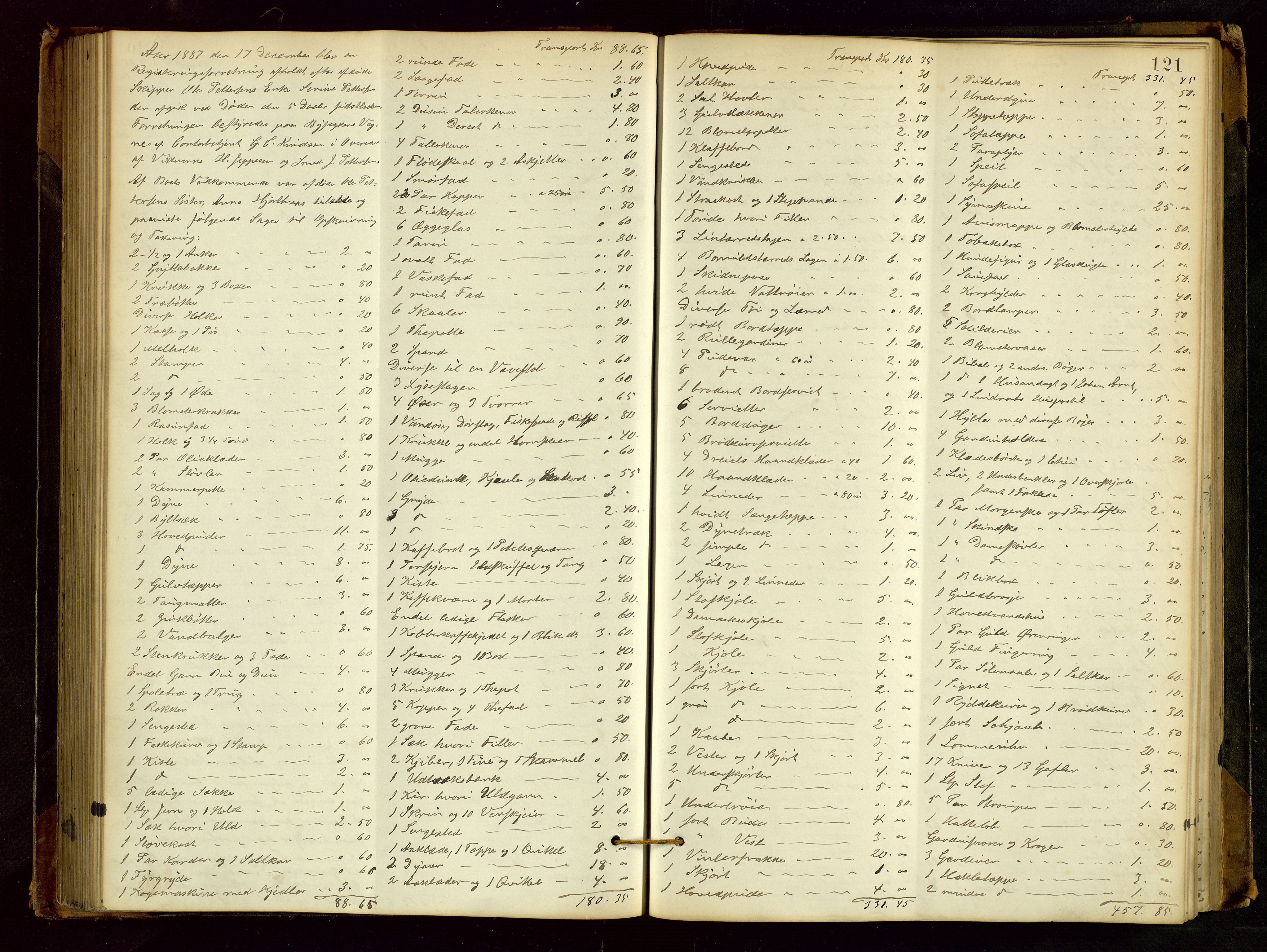 Haugesund tingrett, AV/SAST-A-101415/01/IV/IVB/L0002: Skifteregistreringsprotokoll, med register, 1879-1898, p. 120b-121a
