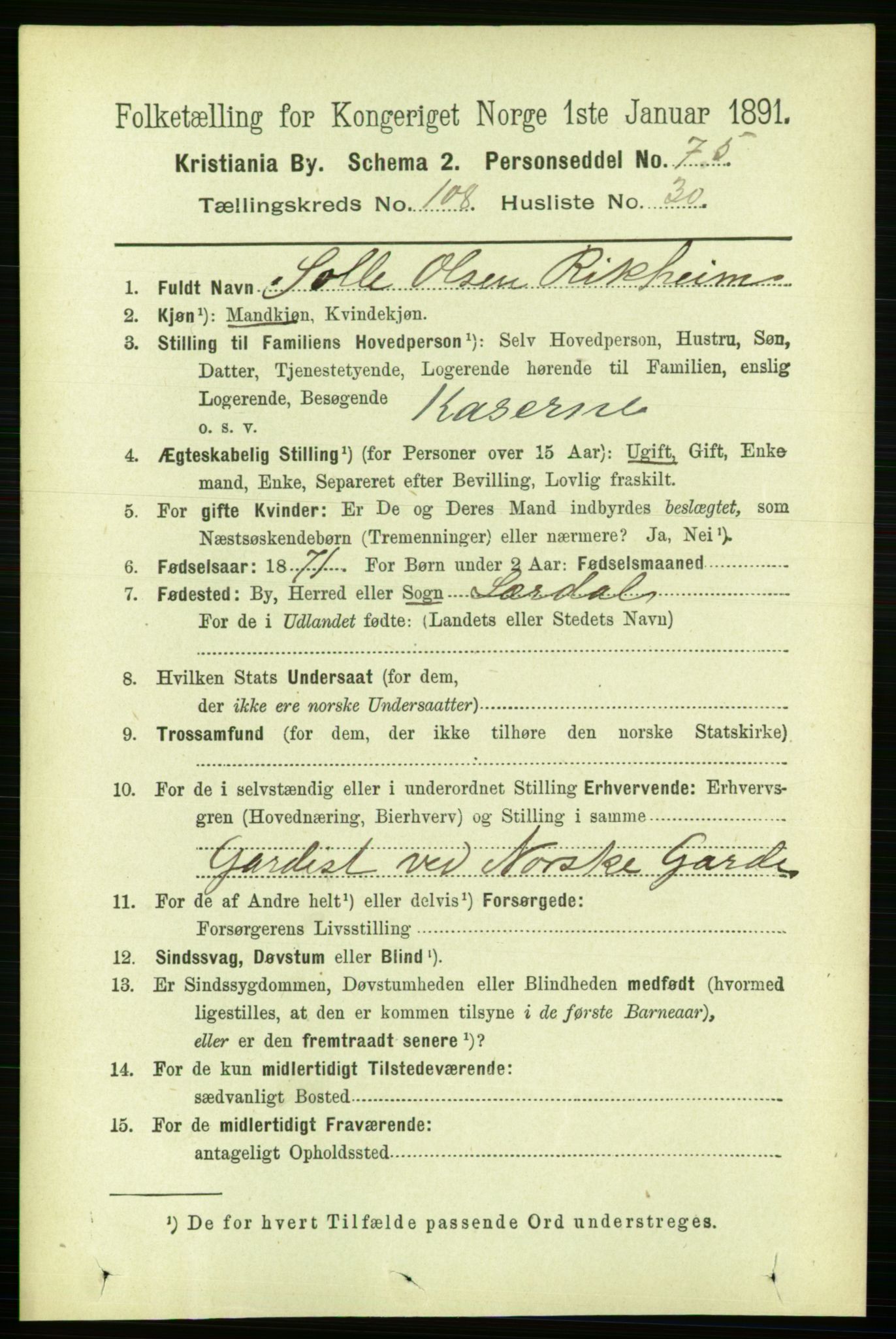 RA, 1891 census for 0301 Kristiania, 1891, p. 56328