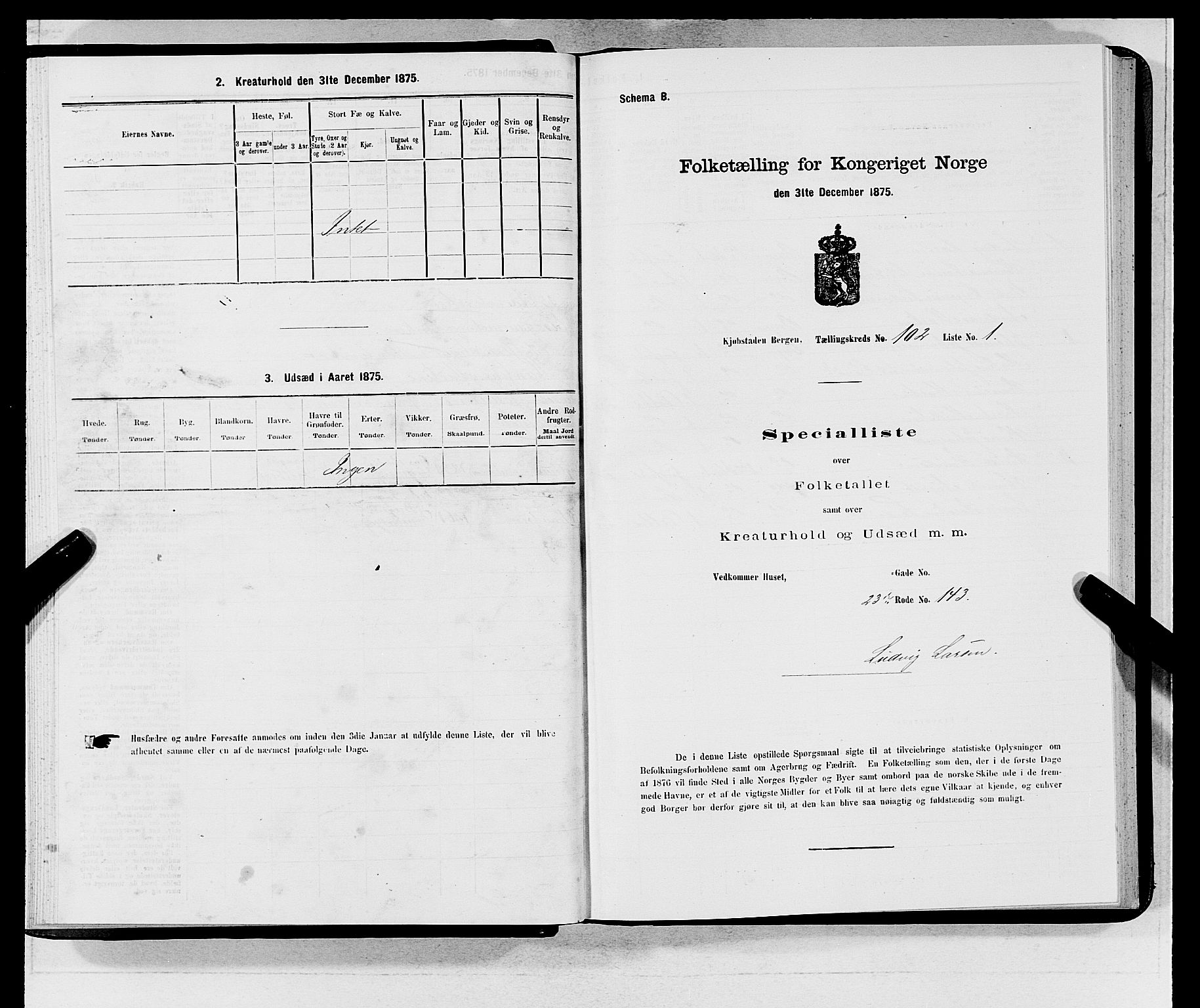 SAB, 1875 census for 1301 Bergen, 1875, p. 5506