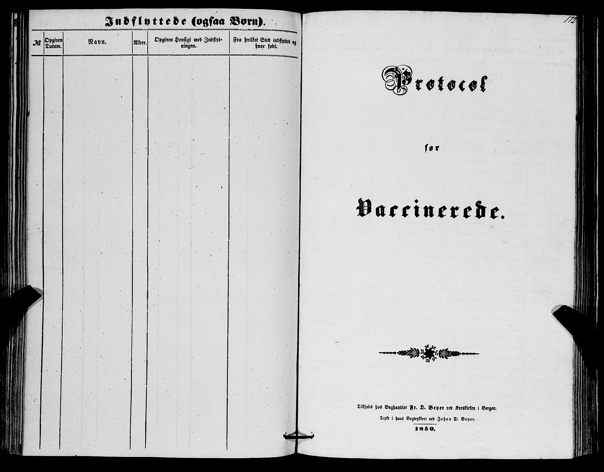 Askøy Sokneprestembete, SAB/A-74101/H/Ha/Haa/Haaa/L0012: Parish register (official) no. A 12, 1855-1877, p. 172