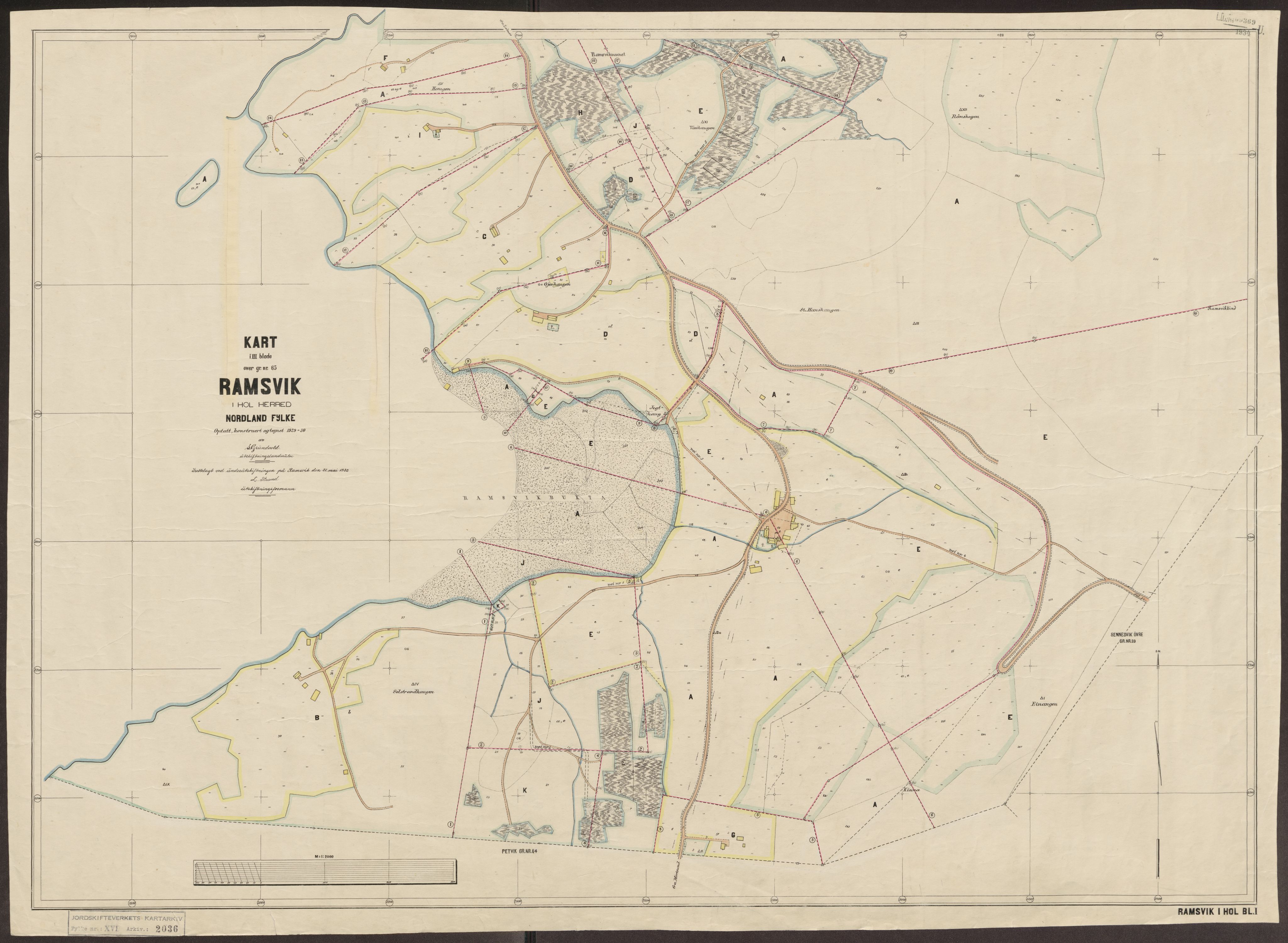 Jordskifteverkets kartarkiv, AV/RA-S-3929/T, 1859-1988, p. 2490