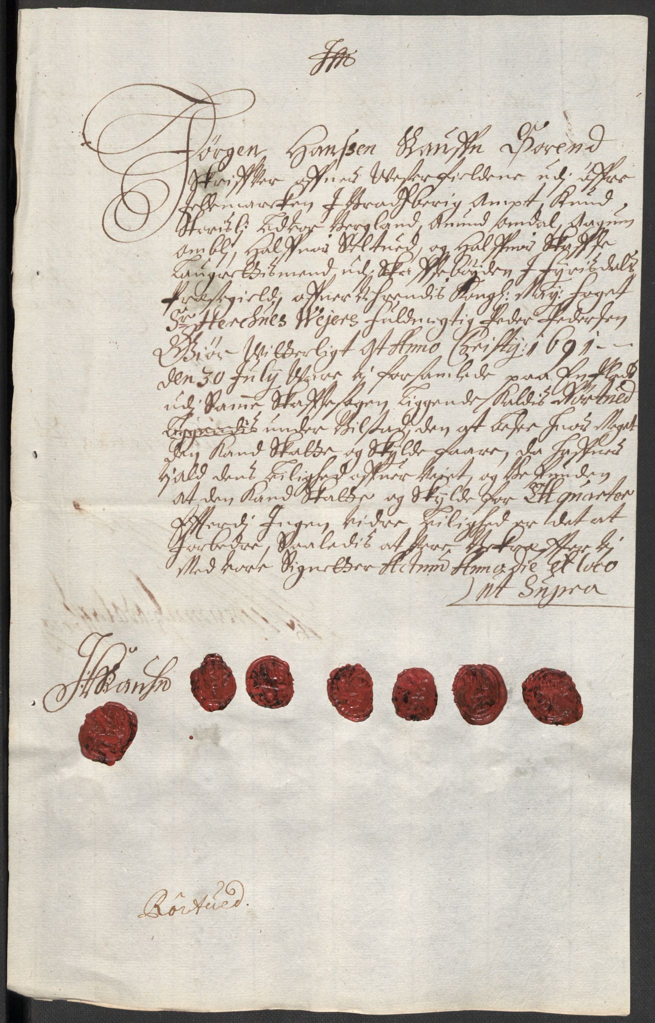 Rentekammeret inntil 1814, Reviderte regnskaper, Fogderegnskap, AV/RA-EA-4092/R35/L2089: Fogderegnskap Øvre og Nedre Telemark, 1690-1692, p. 173