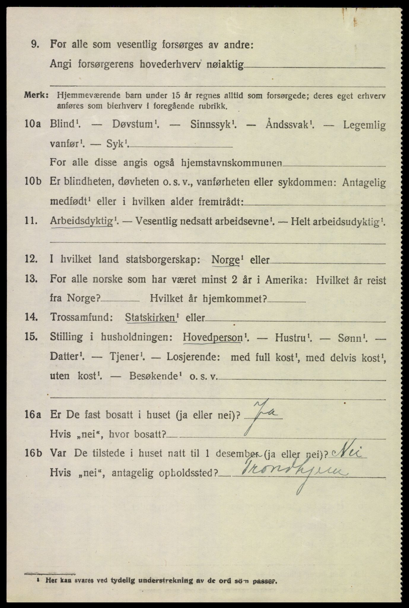 SAH, 1920 census for Folldal, 1920, p. 2974