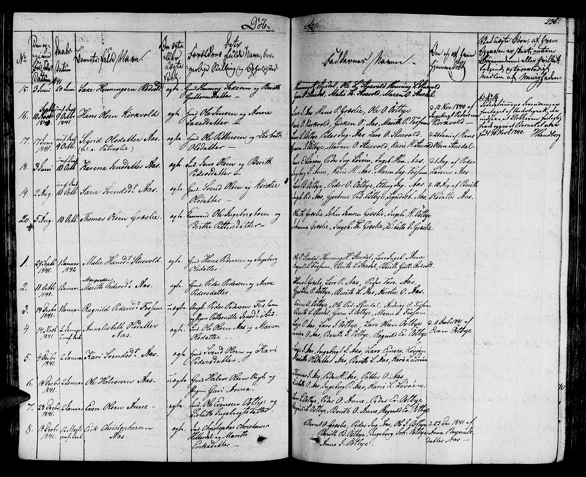 Ministerialprotokoller, klokkerbøker og fødselsregistre - Sør-Trøndelag, AV/SAT-A-1456/695/L1144: Parish register (official) no. 695A05 /2, 1824-1842, p. 236