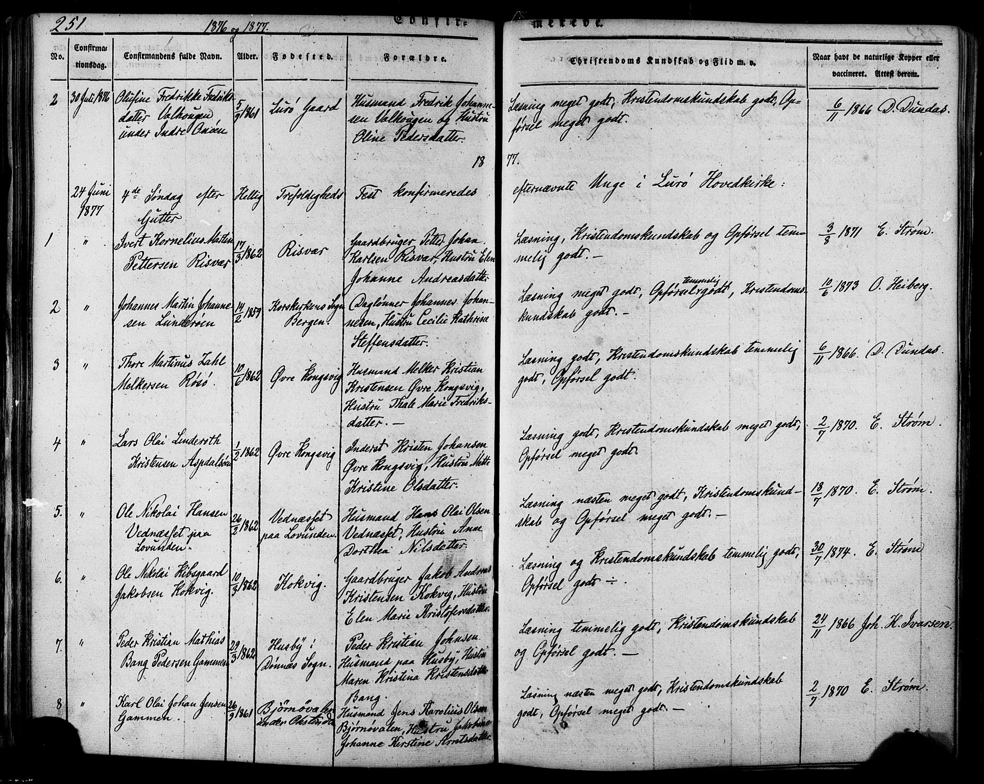 Ministerialprotokoller, klokkerbøker og fødselsregistre - Nordland, SAT/A-1459/839/L0567: Parish register (official) no. 839A04, 1863-1879, p. 251