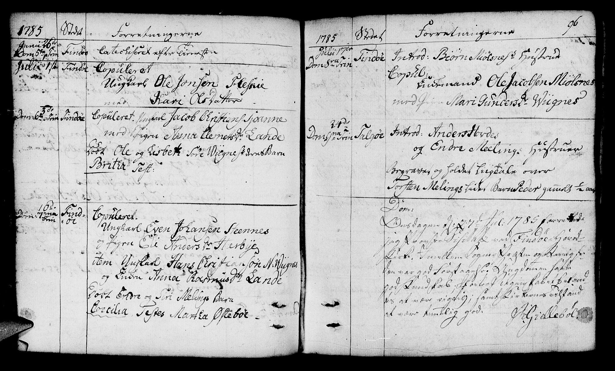 Finnøy sokneprestkontor, AV/SAST-A-101825/H/Ha/Haa/L0005: Parish register (official) no. A 5, 1773-1816, p. 96