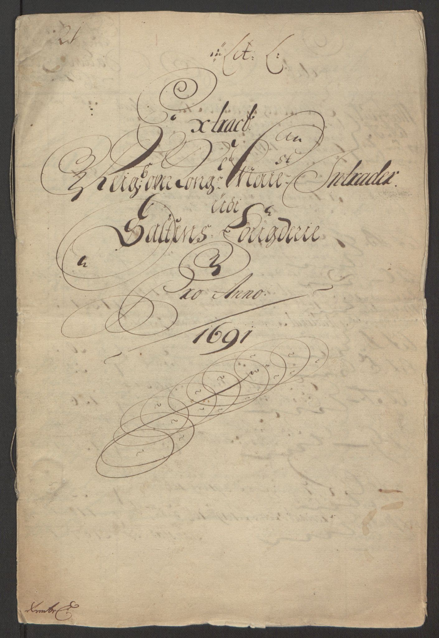 Rentekammeret inntil 1814, Reviderte regnskaper, Fogderegnskap, RA/EA-4092/R66/L4577: Fogderegnskap Salten, 1691-1693, p. 4