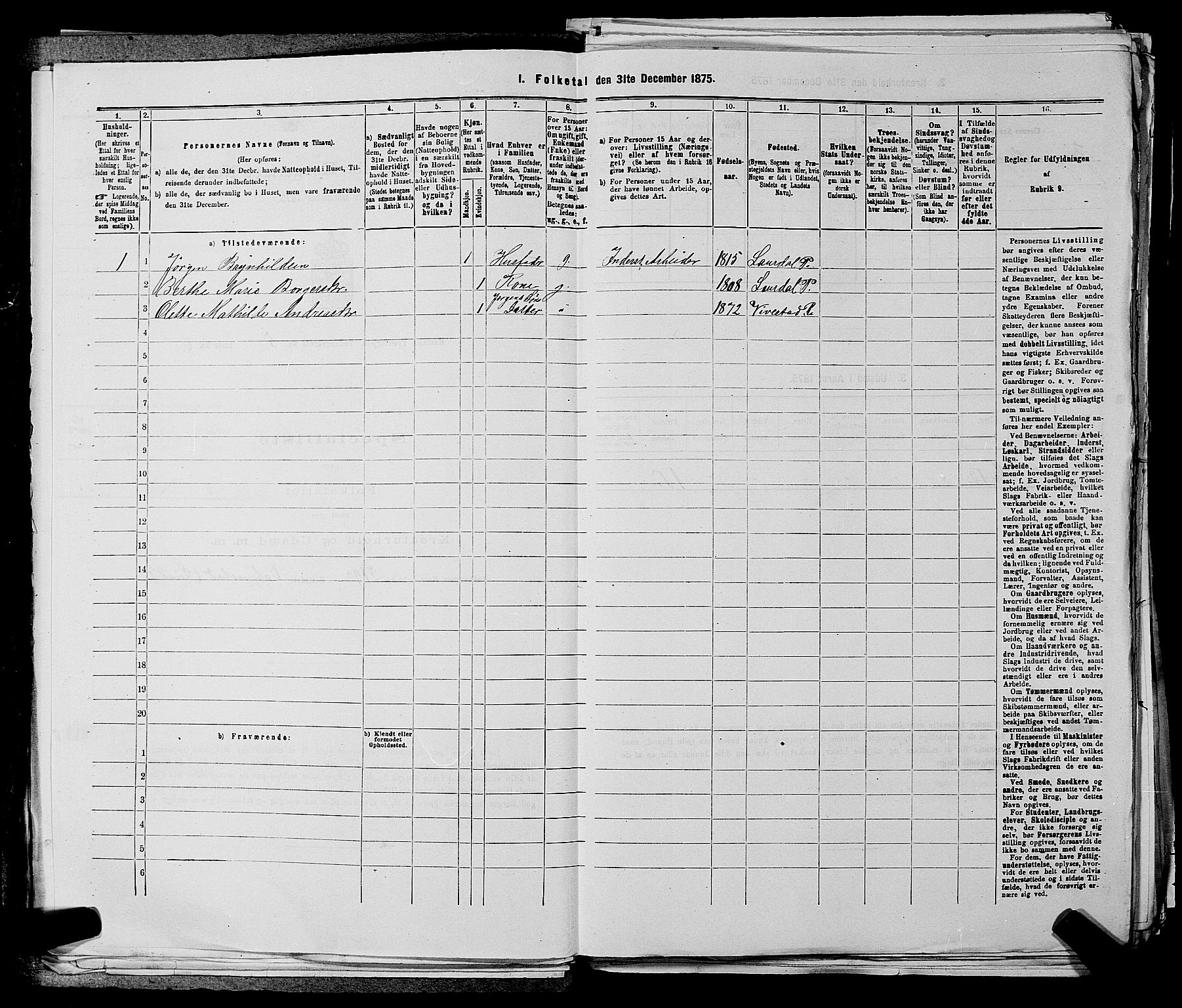 SAKO, 1875 census for 0718P Ramnes, 1875, p. 741