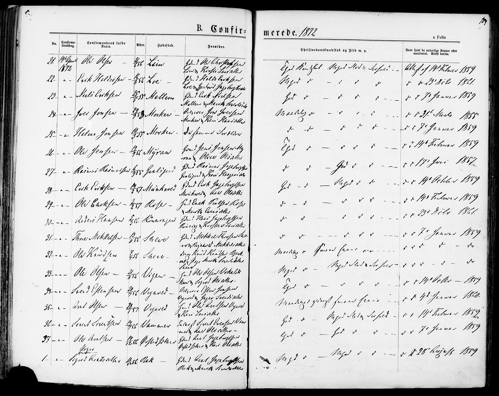 Ministerialprotokoller, klokkerbøker og fødselsregistre - Sør-Trøndelag, SAT/A-1456/678/L0900: Parish register (official) no. 678A09, 1872-1881, p. 104