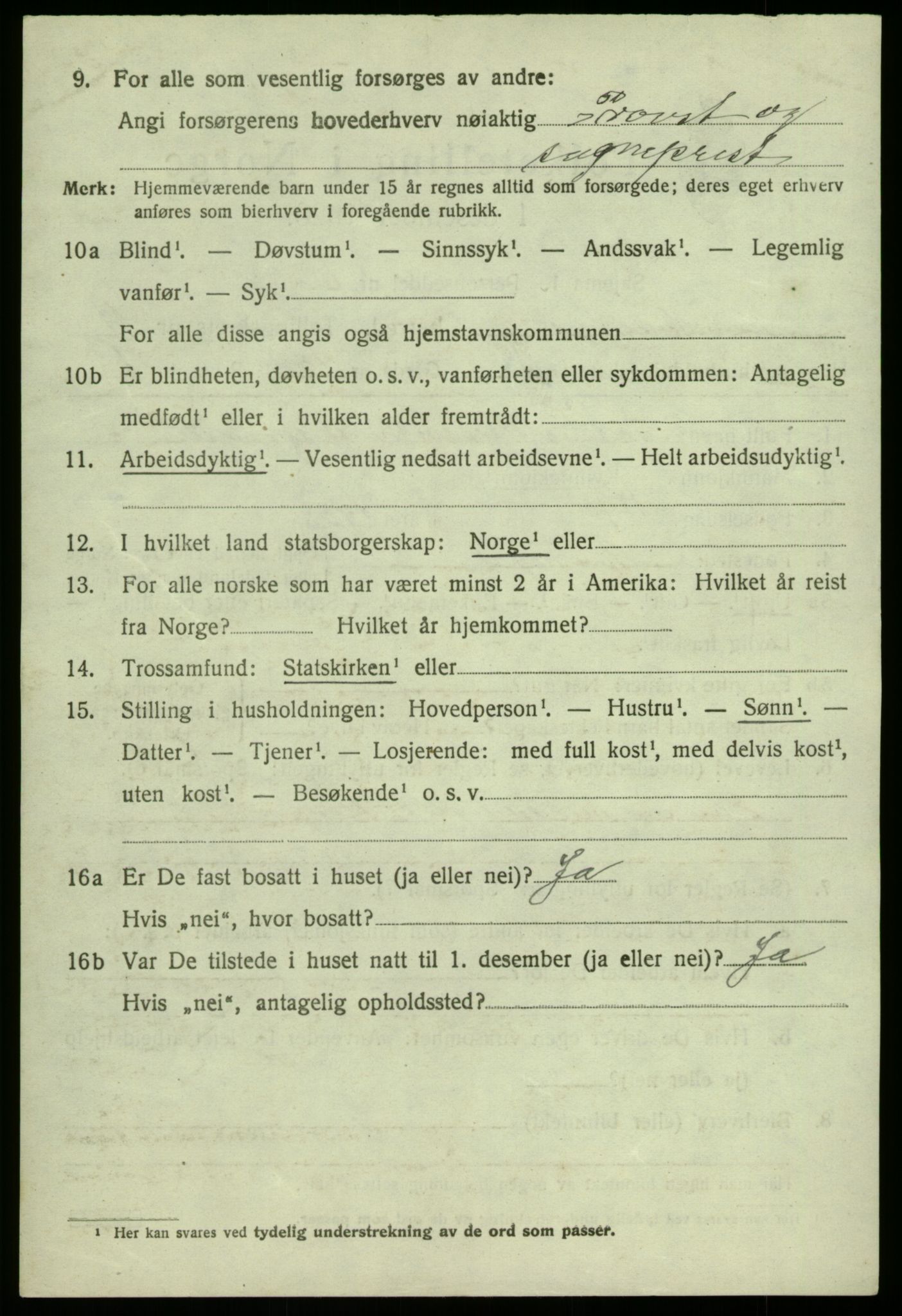 SAB, 1920 census for Manger, 1920, p. 6693