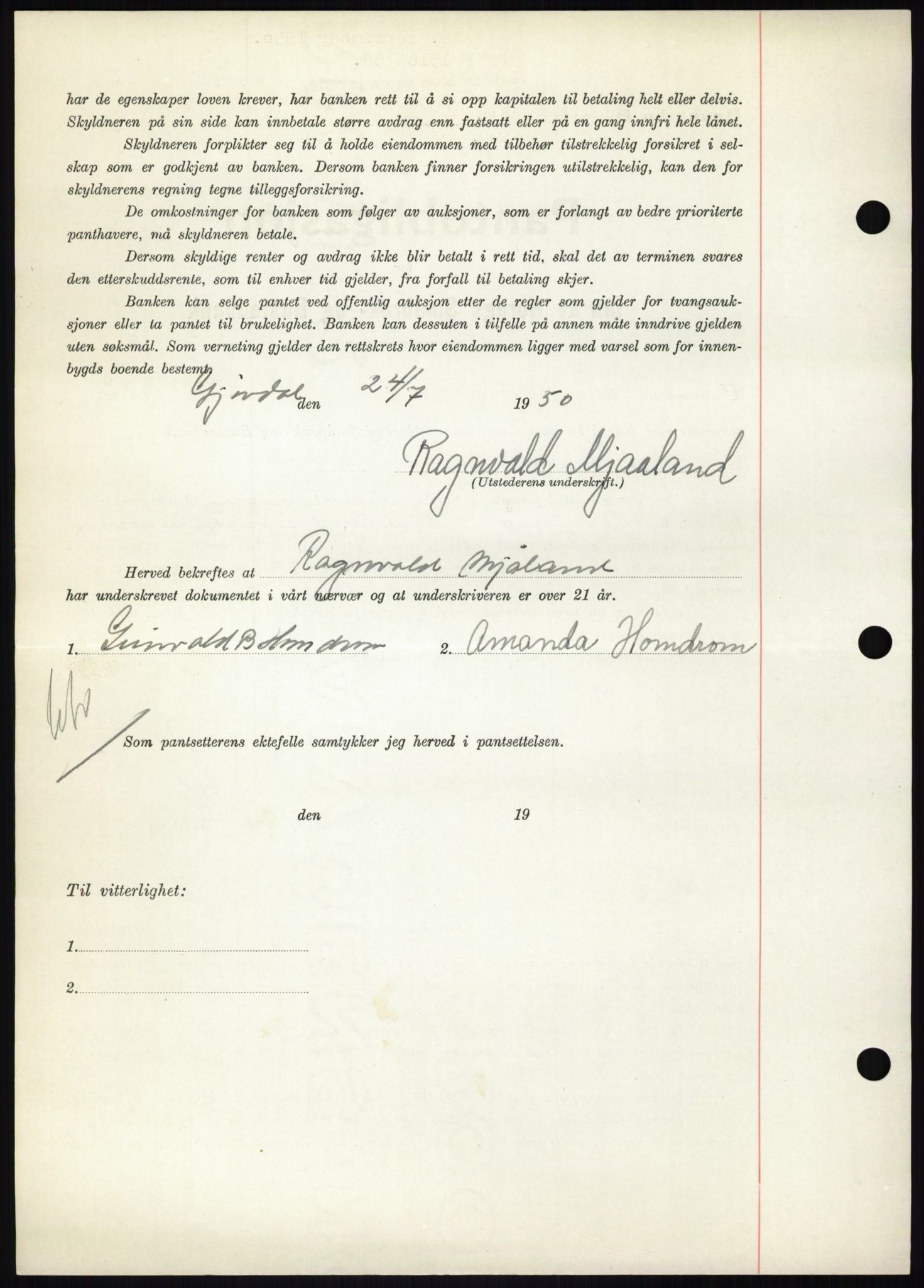 Nedenes sorenskriveri, AV/SAK-1221-0006/G/Gb/Gbb/L0008: Mortgage book no. B8, 1950-1950, Diary no: : 1316/1950