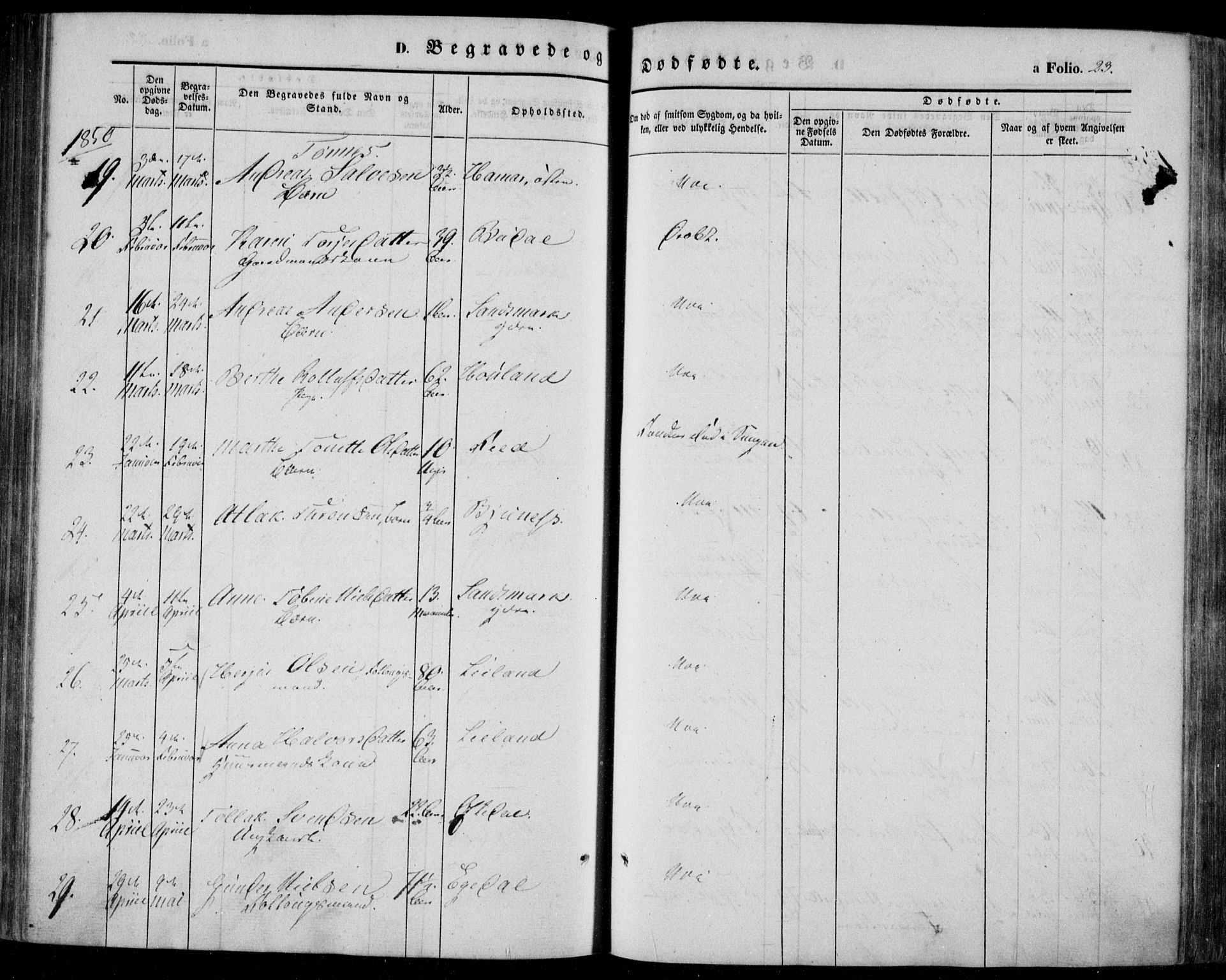 Bakke sokneprestkontor, AV/SAK-1111-0002/F/Fa/Faa/L0005: Parish register (official) no. A 5, 1847-1855, p. 23