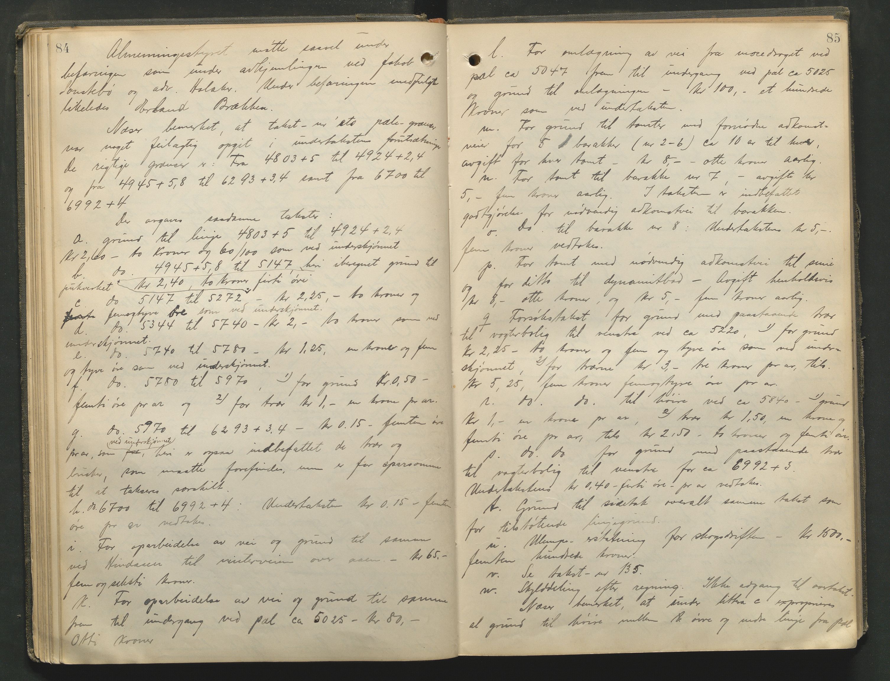 Nord-Gudbrandsdal tingrett, AV/SAH-TING-002/G/Gc/Gcb/L0009: Ekstrarettsprotokoll for åstedssaker, 1910-1913, p. 84-85