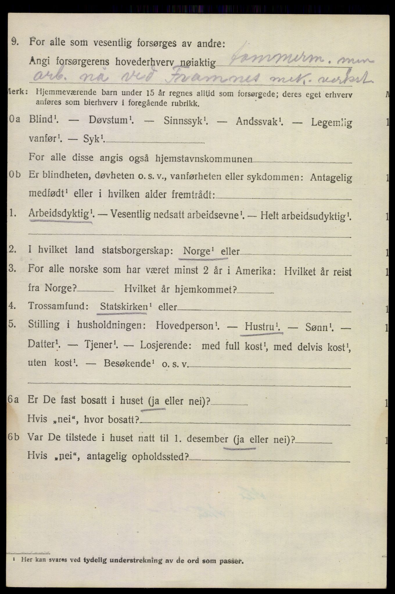 SAKO, 1920 census for Sandeherred, 1920, p. 20739