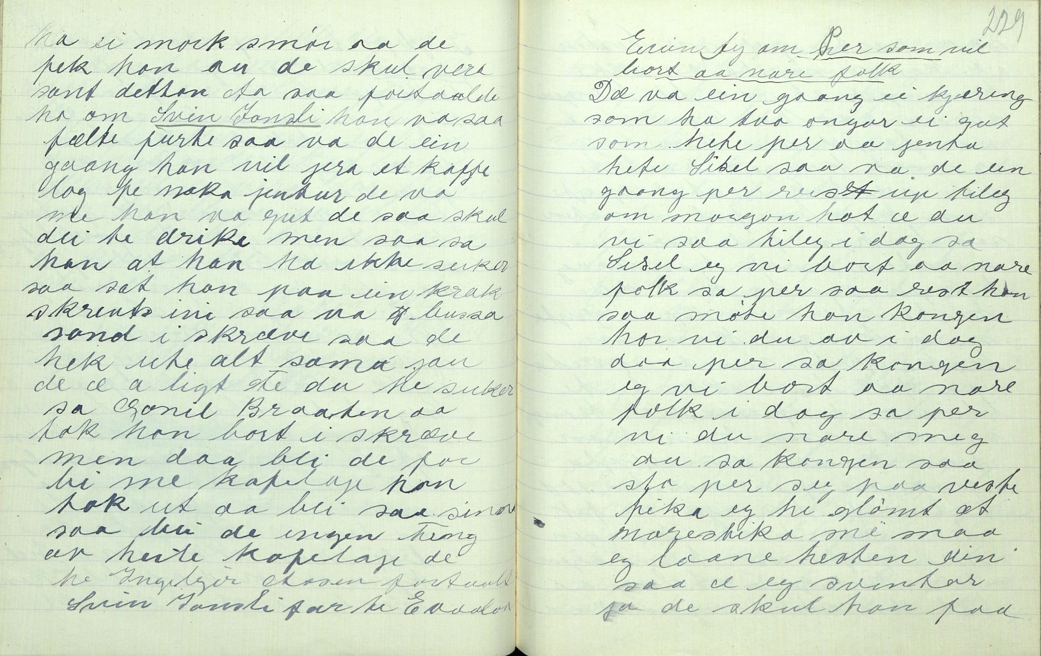 Rikard Berge, TEMU/TGM-A-1003/F/L0006/0043: 201-250 / 243 Uppskrifter av Gunnhild Kivle, 1911-1912, p. 228-229