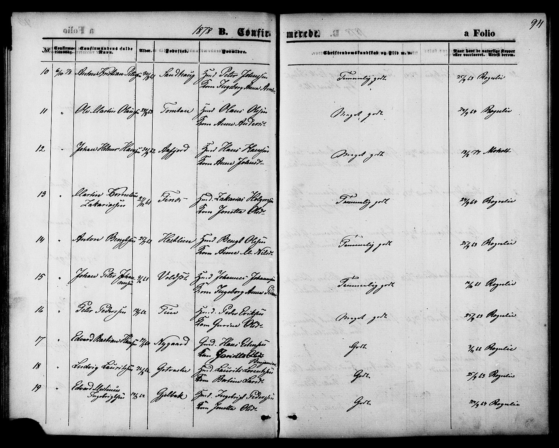 Ministerialprotokoller, klokkerbøker og fødselsregistre - Nord-Trøndelag, SAT/A-1458/744/L0419: Parish register (official) no. 744A03, 1867-1881, p. 94