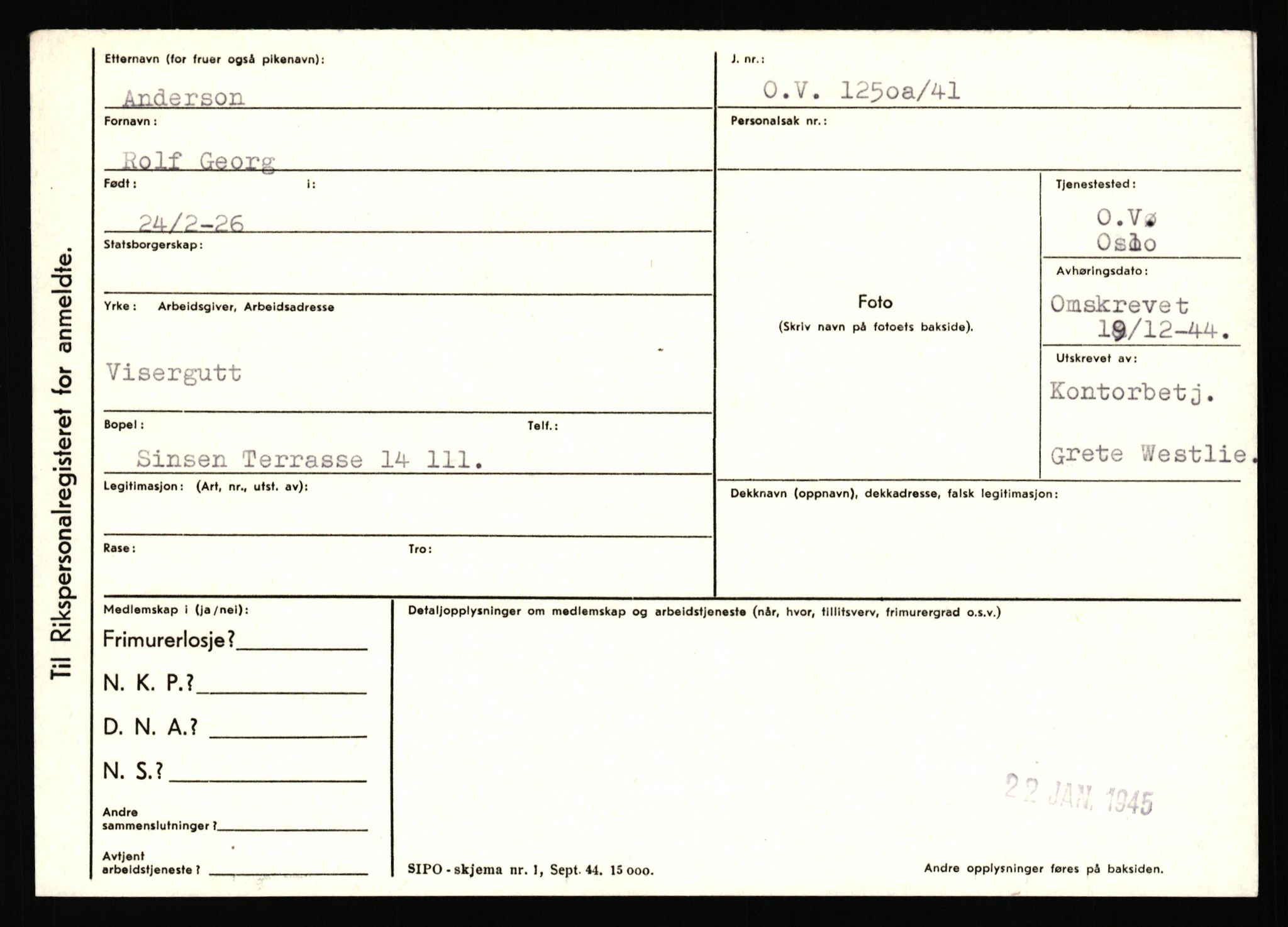 Statspolitiet - Hovedkontoret / Osloavdelingen, AV/RA-S-1329/C/Ca/L0001: Aabakken - Armann, 1943-1945, p. 3671