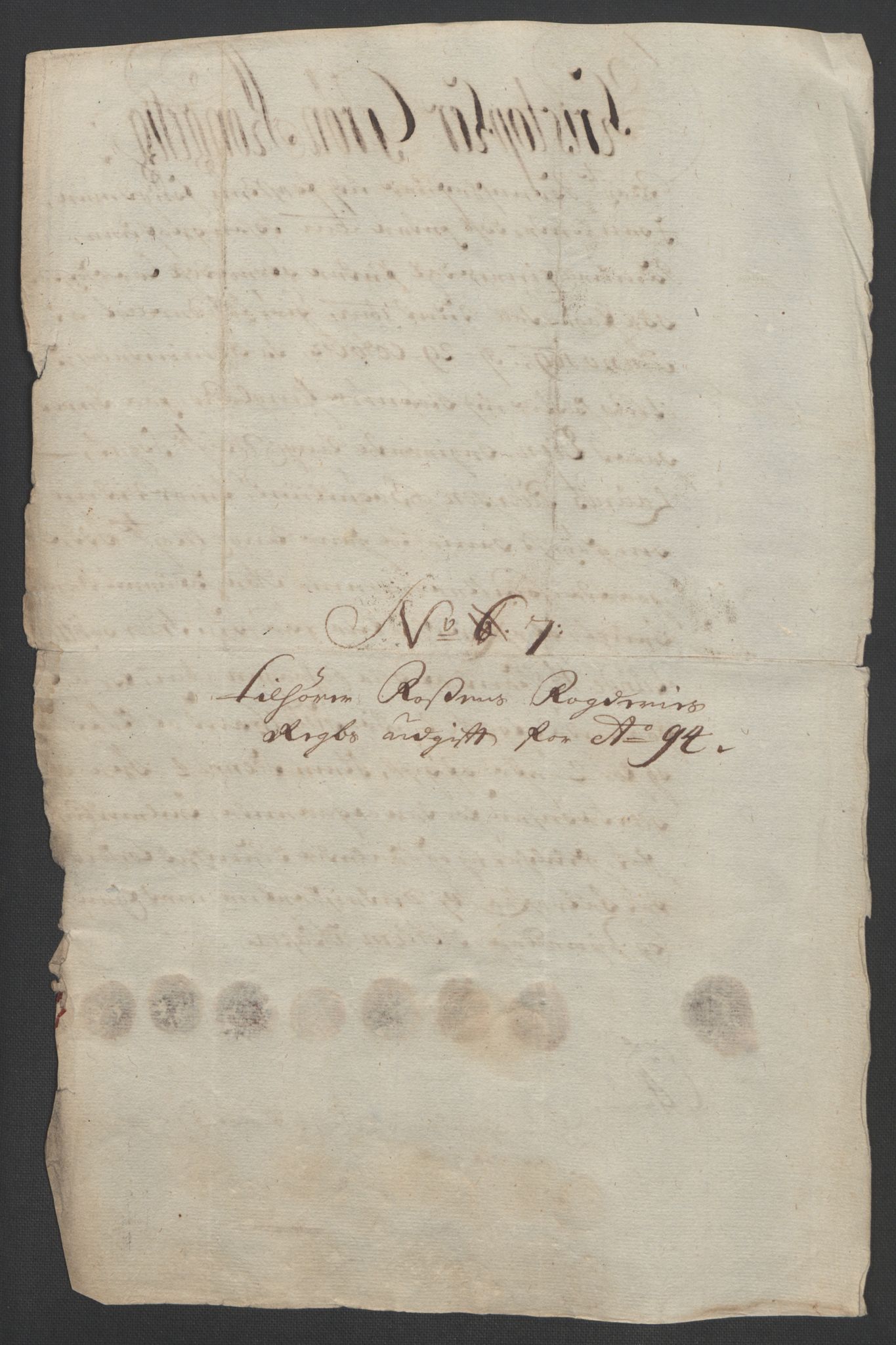 Rentekammeret inntil 1814, Reviderte regnskaper, Fogderegnskap, AV/RA-EA-4092/R57/L3850: Fogderegnskap Fosen, 1694, p. 170