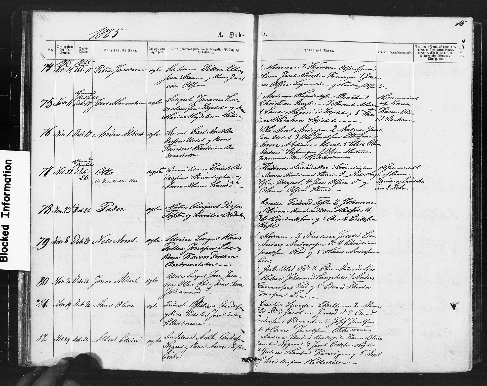 Hvaler prestekontor Kirkebøker, AV/SAO-A-2001/F/Fa/L0007: Parish register (official) no. I 7, 1864-1878, p. 15