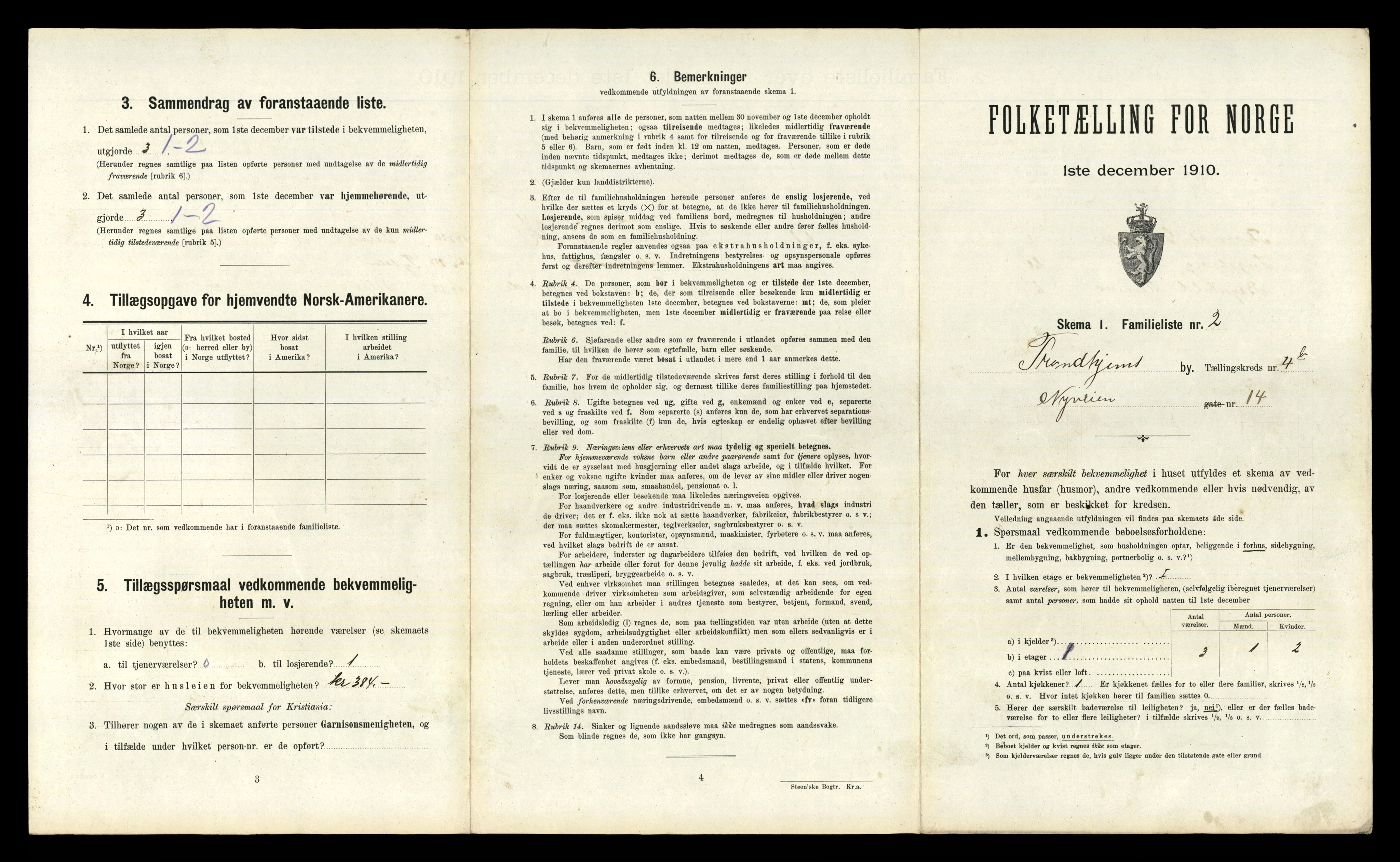 RA, 1910 census for Trondheim, 1910, p. 1071