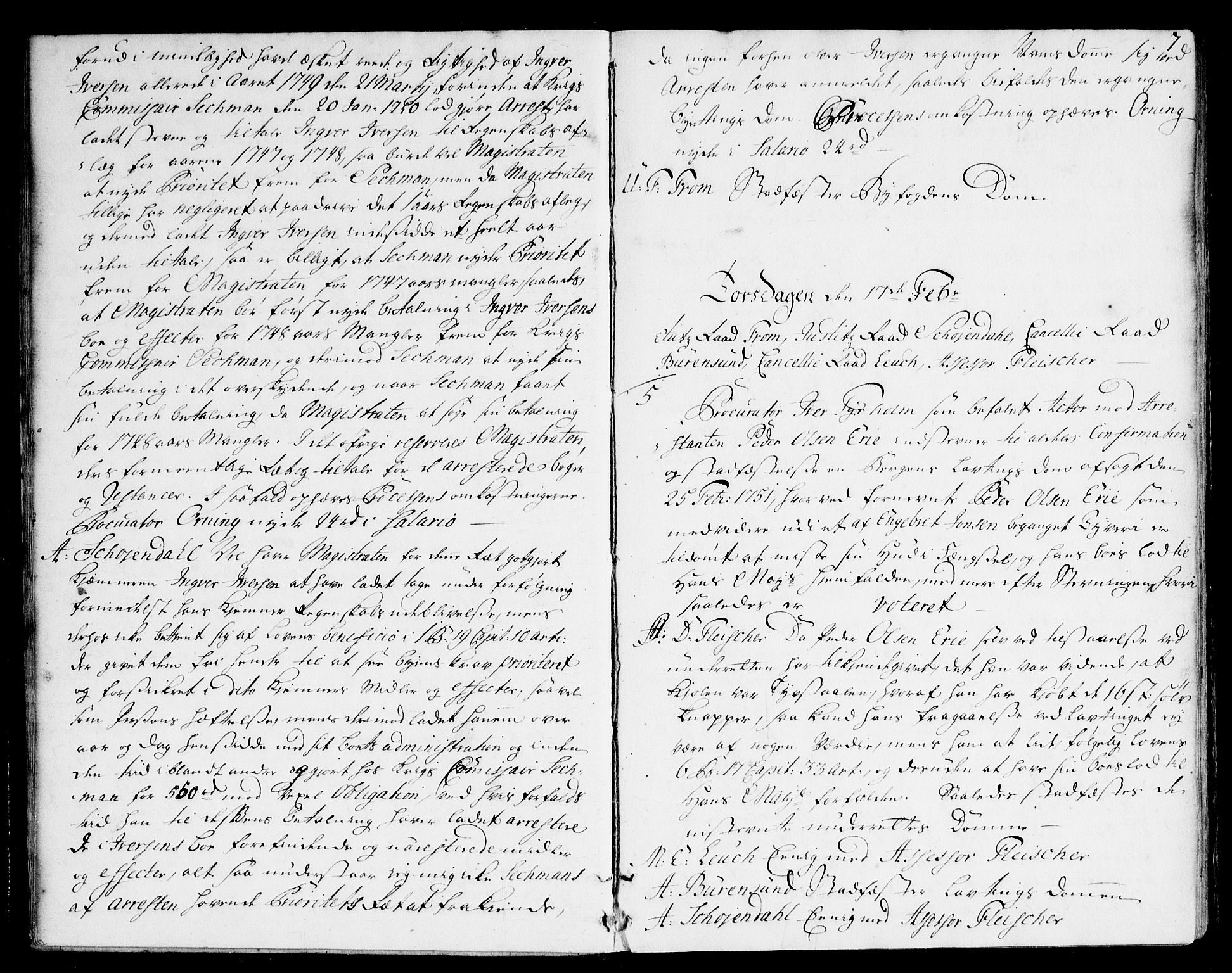 Overhoffretten 1667-1797, AV/RA-EA-2884/Ac/L0188: Voteringsprotokoll, 1752, p. 6b-7a