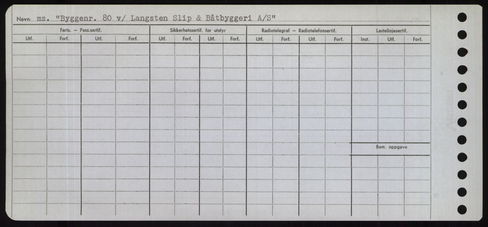 Sjøfartsdirektoratet med forløpere, Skipsmålingen, RA/S-1627/H/Hd/L0006: Fartøy, Byg-Båt, p. 494