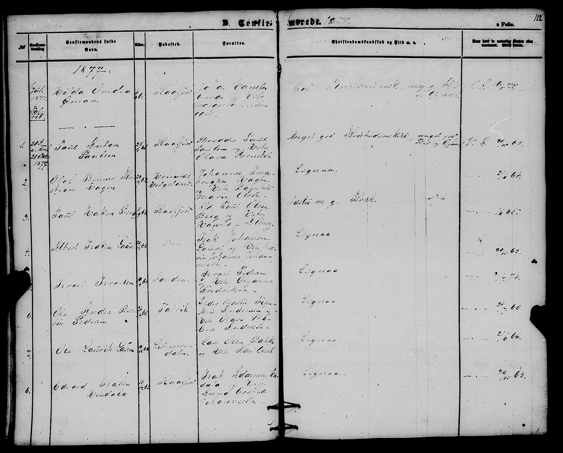 Alta sokneprestkontor, SATØ/S-1338/H/Ha/L0004.kirke: Parish register (official) no. 4, 1858-1880, p. 112