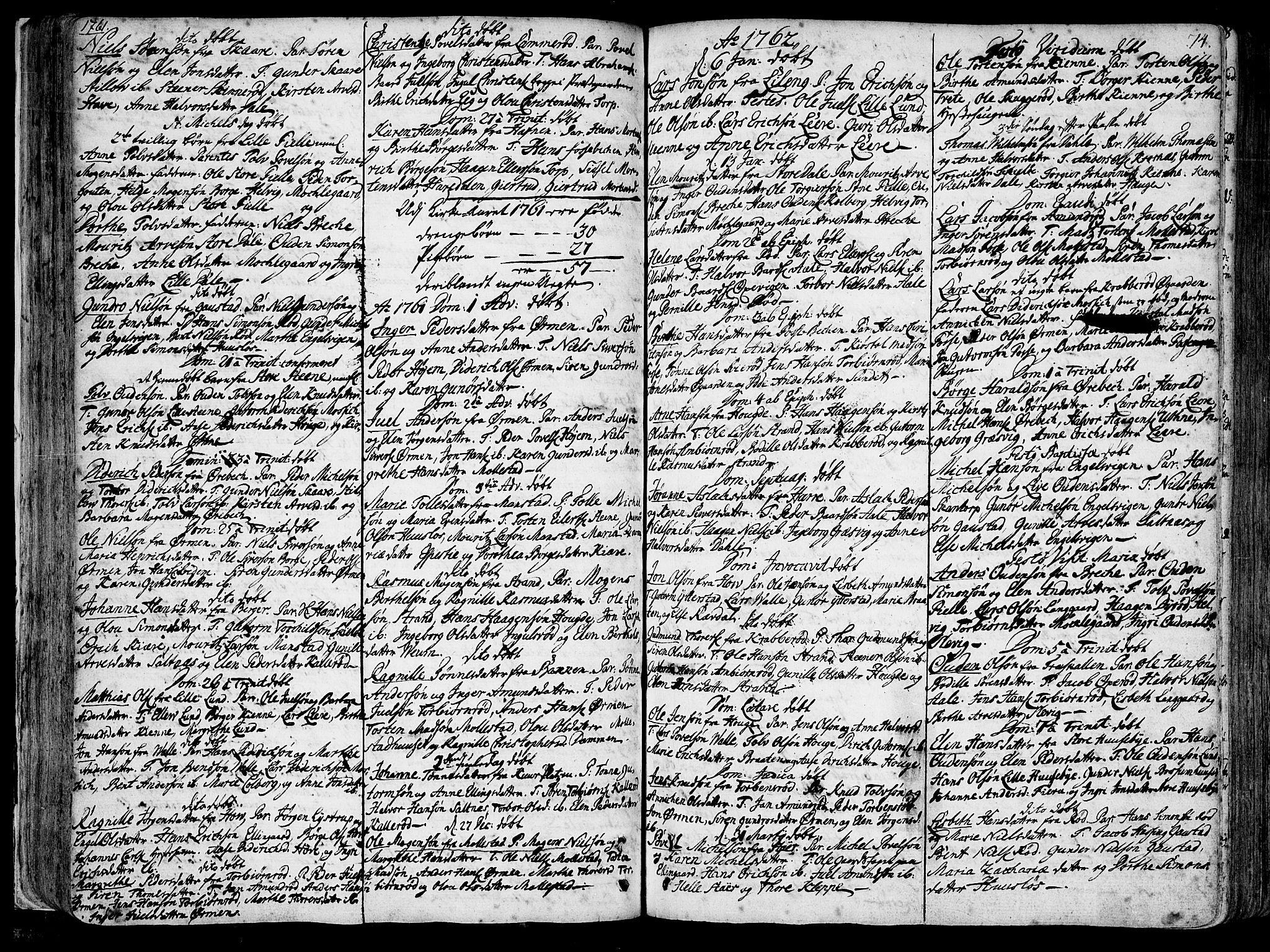 Onsøy prestekontor Kirkebøker, SAO/A-10914/F/Fa/L0001: Parish register (official) no. I 1, 1733-1814, p. 74