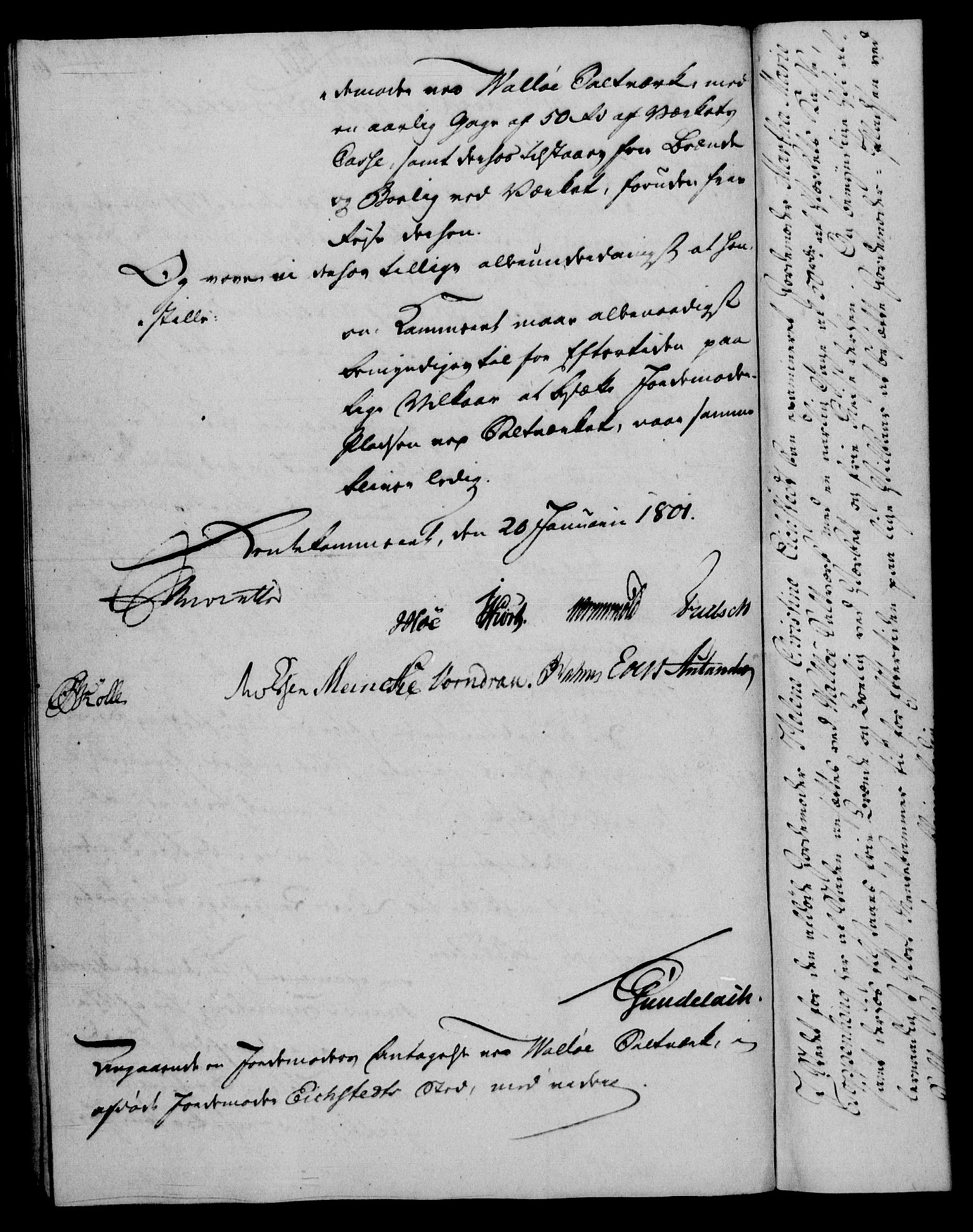 Rentekammeret, Renteskriverkontorene, AV/RA-EA-3115/M/Mf/Mfb/L0005: Relasjons- og resolusjonsprotokoll med register (merket RK 54.11), 1801-1802