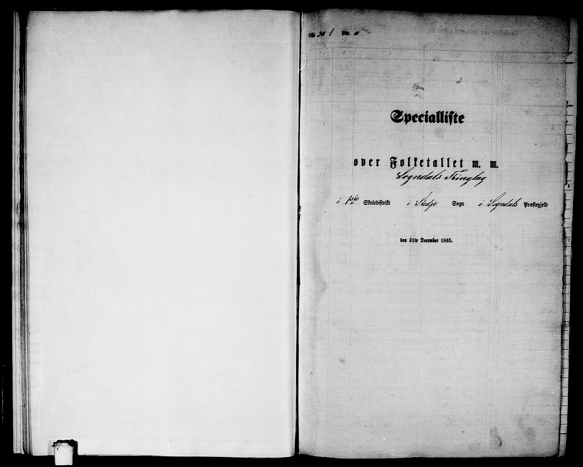 RA, 1865 census for Sogndal, 1865, p. 13