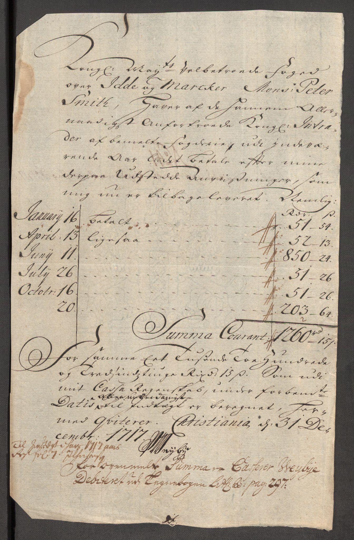 Rentekammeret inntil 1814, Reviderte regnskaper, Fogderegnskap, AV/RA-EA-4092/R01/L0024: Fogderegnskap Idd og Marker, 1717-1718, p. 205