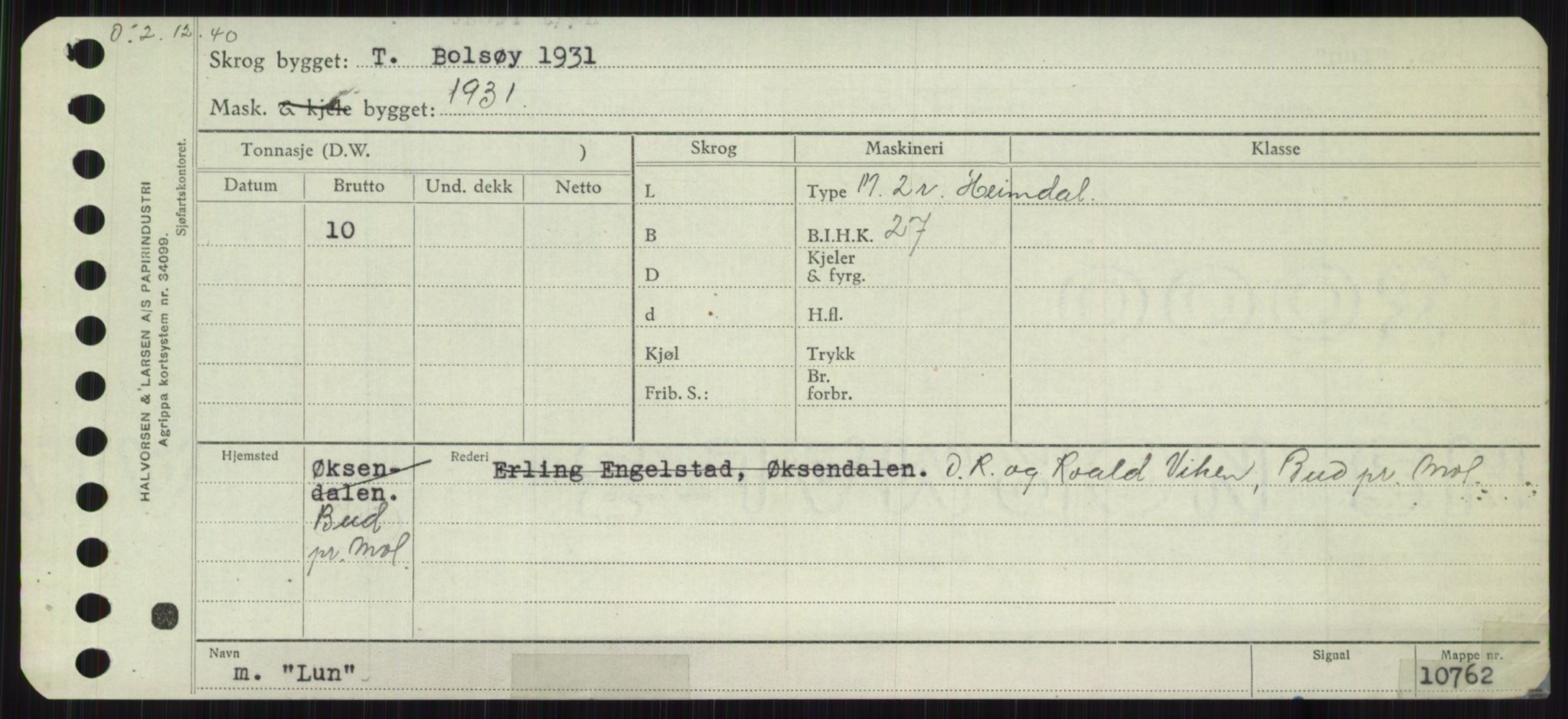 Sjøfartsdirektoratet med forløpere, Skipsmålingen, RA/S-1627/H/Ha/L0003/0002: Fartøy, Hilm-Mar / Fartøy, Kom-Mar, p. 657