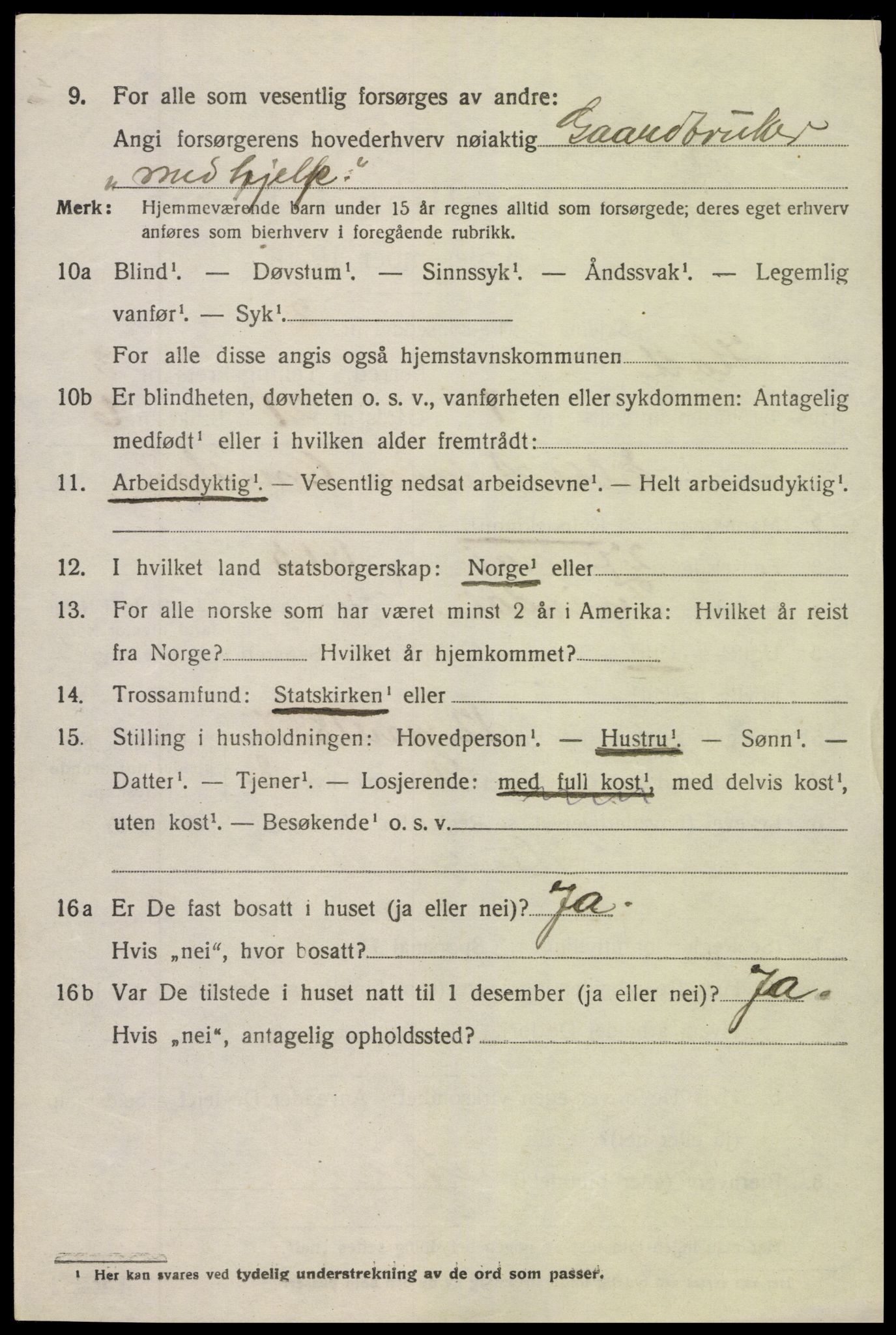 SAK, 1920 census for Holt, 1920, p. 2371